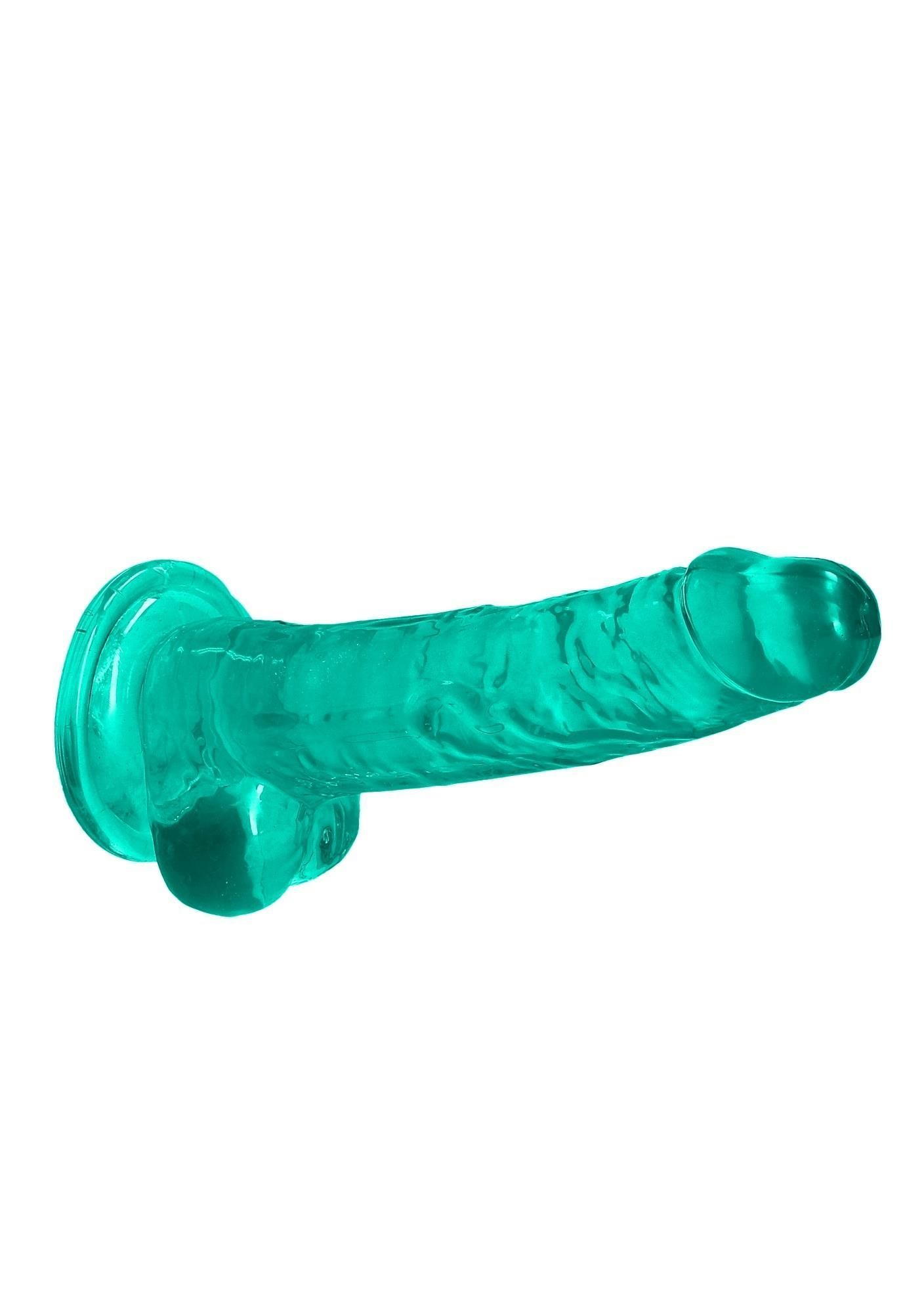 Dildo RealRock Realistic With Balls 7", 19 cm (zielony)