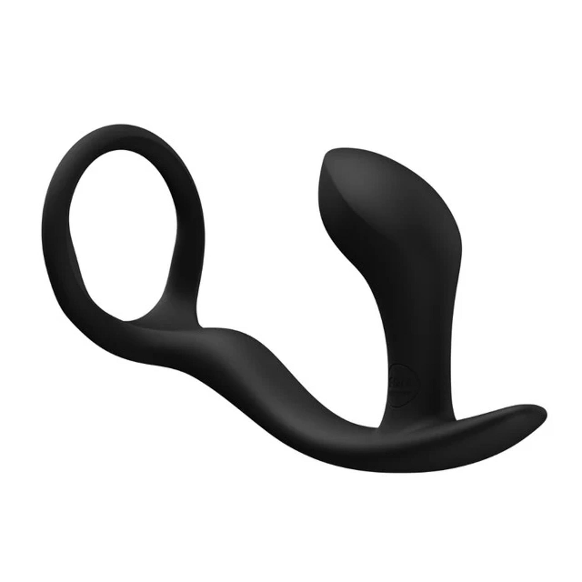 Korek analny z pierścieniem erekcyjnym Fun Factory Bootie Ring, 6.7 cm (czarny)