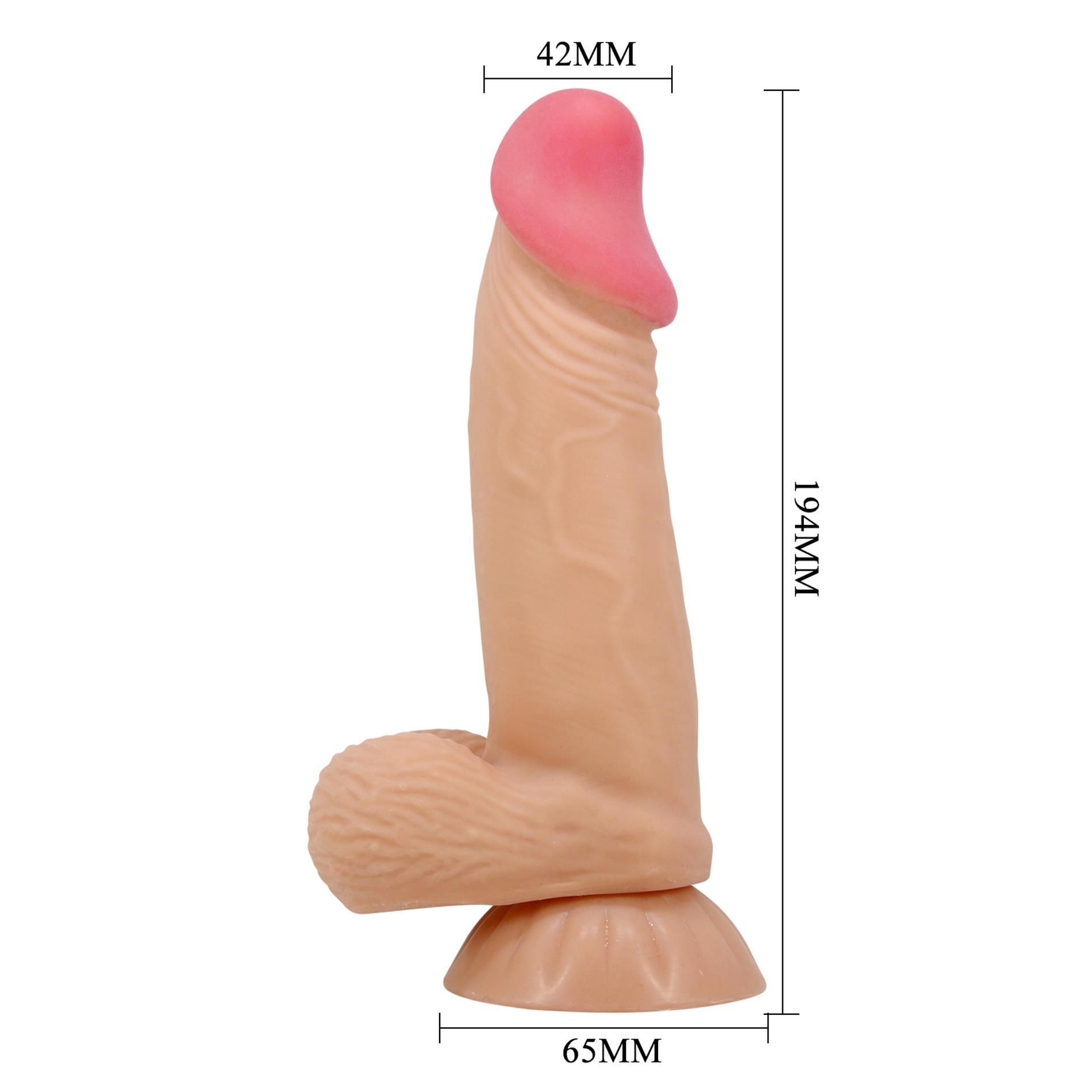 Фаллоимитатор Baile Sliding Skin Bendable 7.6'', 19.4 см (телесный)