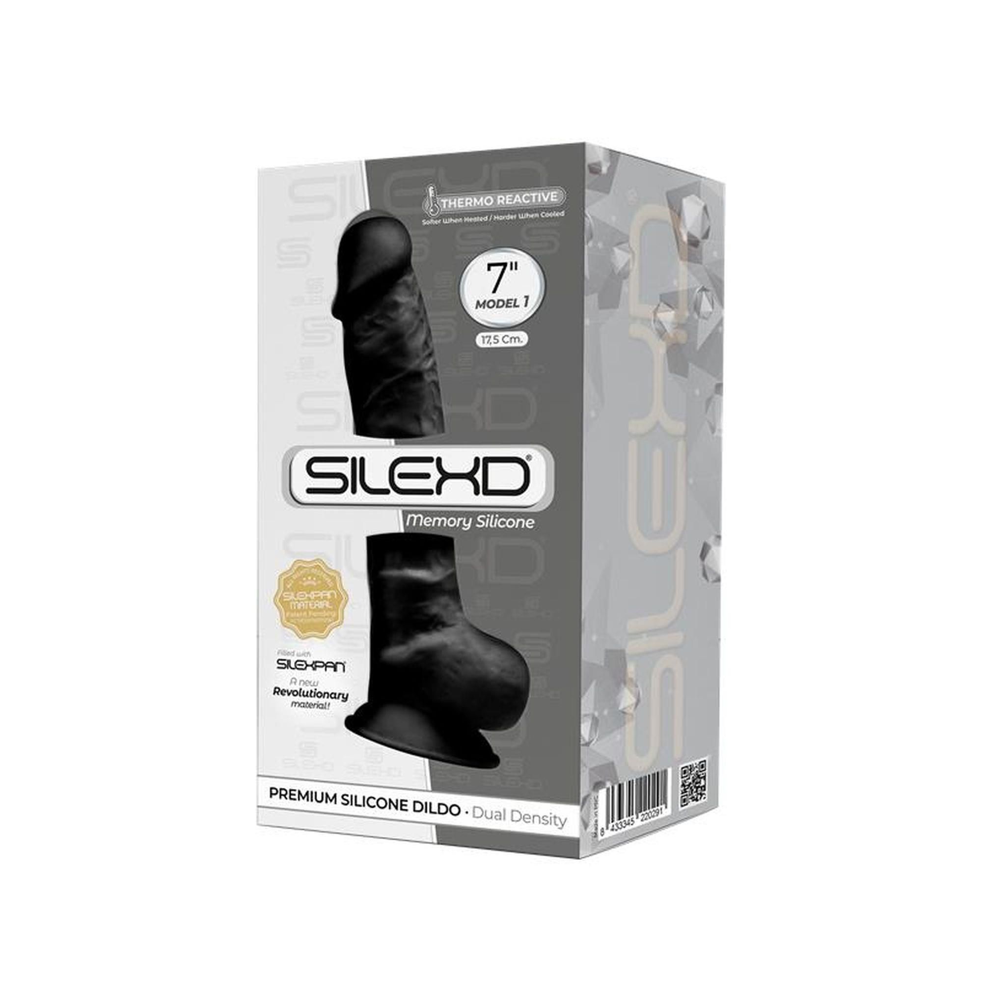 Фаллоимитатор SilexD Johnny Model 1 size 7, 17.5  см (черный)