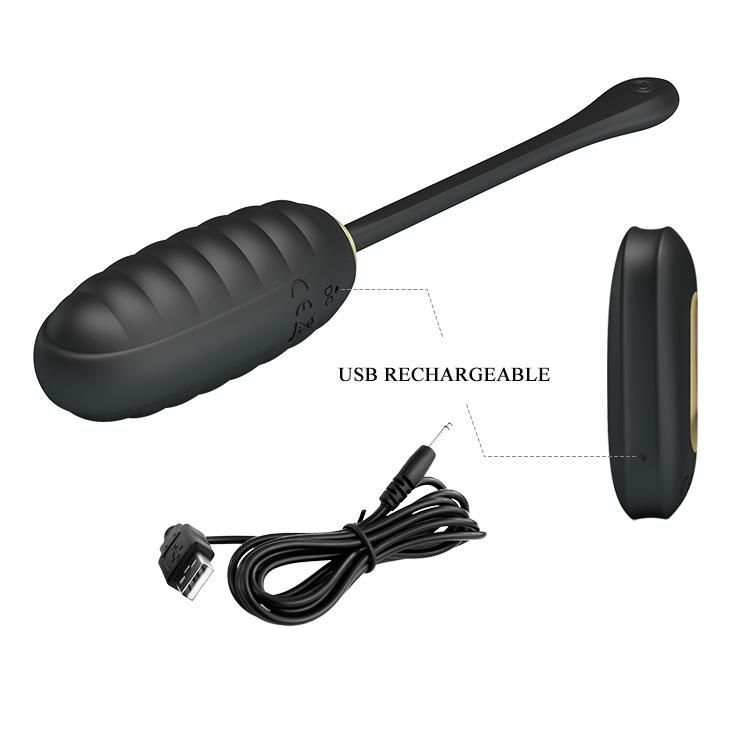 Виброяйцо Pretty Love Doreen Remote Control Egg, 19,7 см (черный)