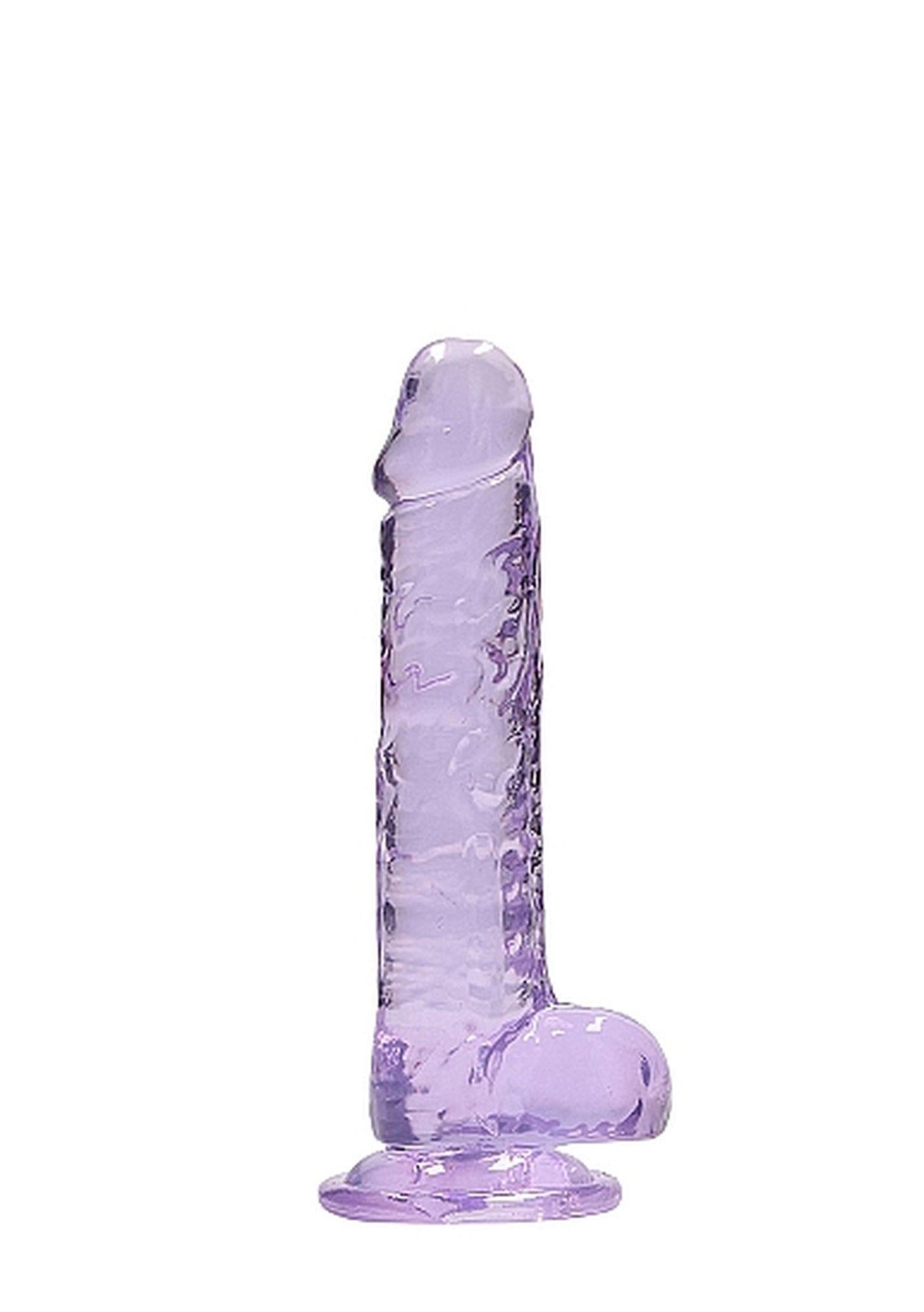 Фаллоимитатор RealRock Crystal Clear 7”, 19 см (фиолетовый)