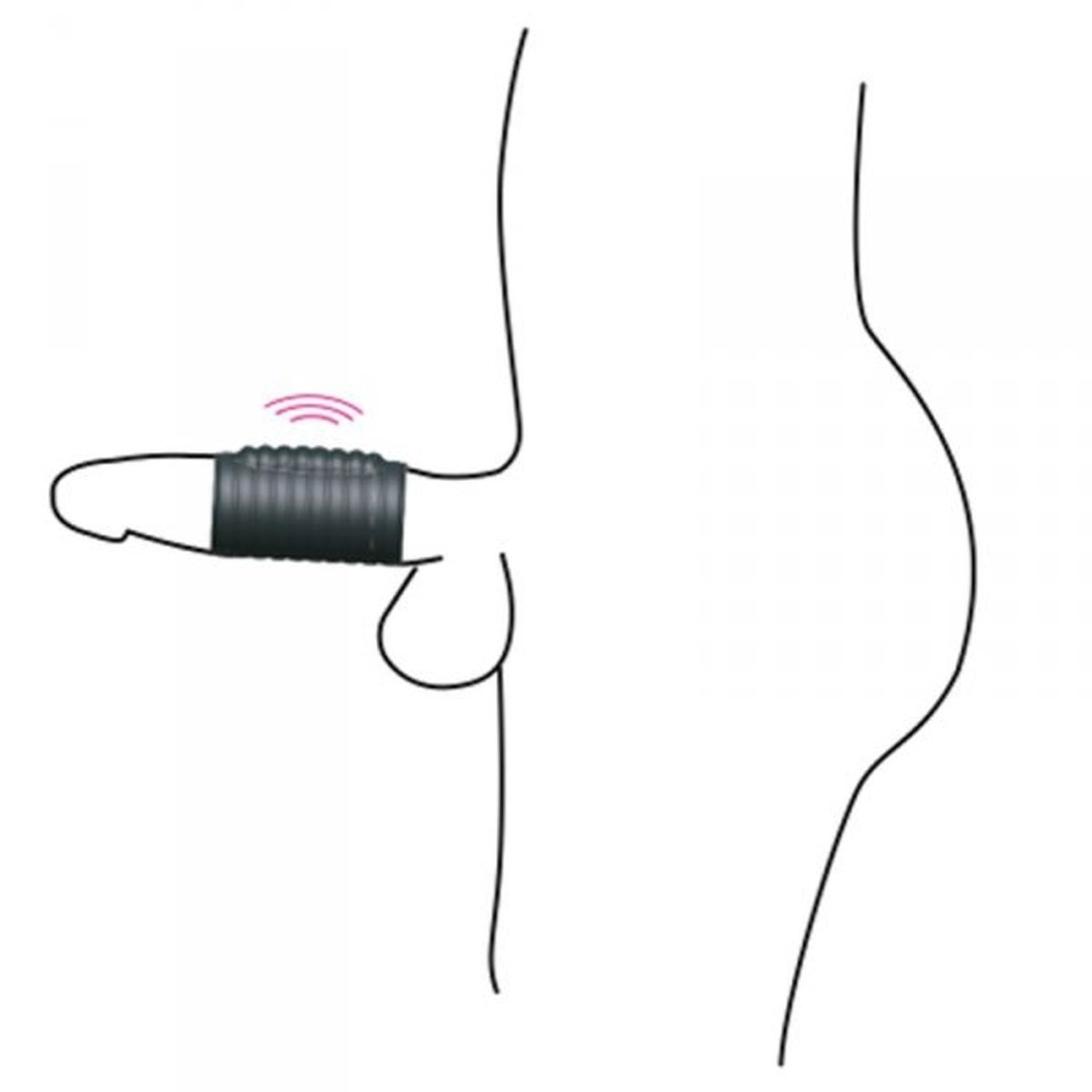 Насадка на пеніс Dorcel Deepvibe, 7 см (чорний)