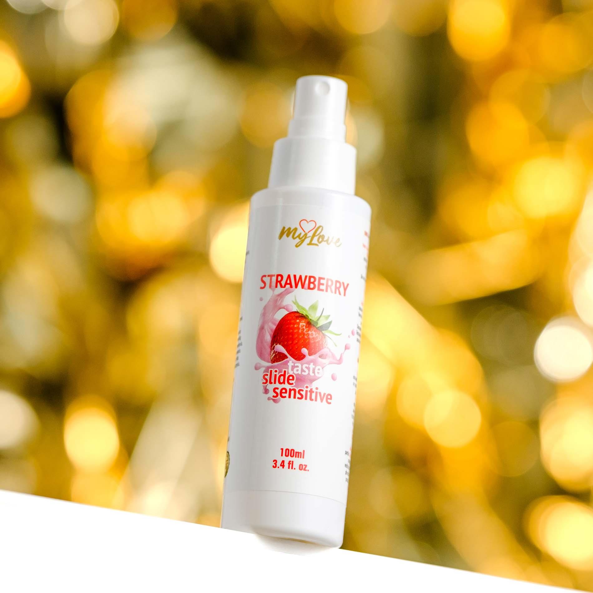 Лубрикант на водной основе MyLove Taste Slide Sensitive Strawberry, 100 мл