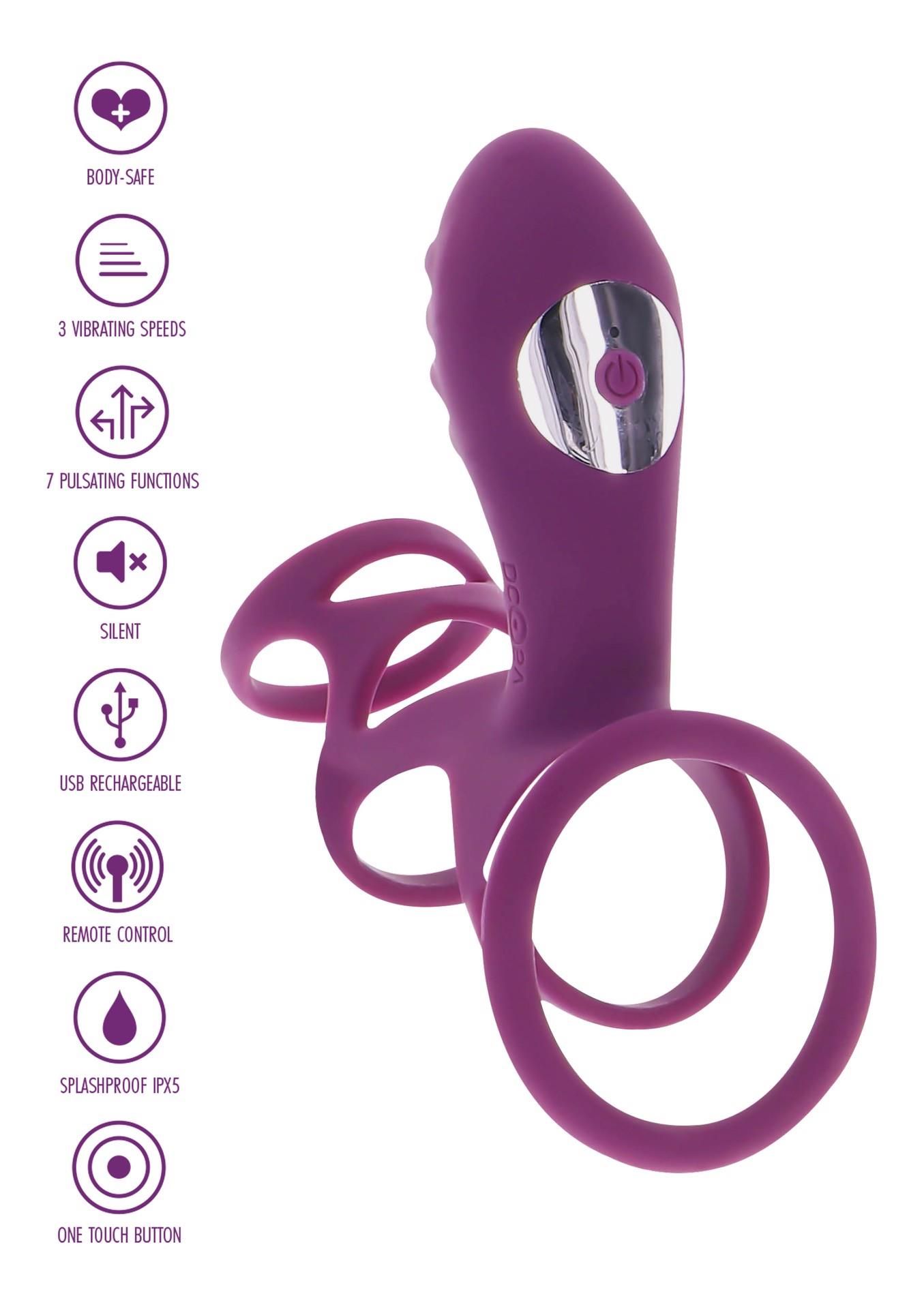 Насадка на пенис Toy Joy Happiness Halo Halo C-Ring Sleeve, 6,2 см (фиолетовый)