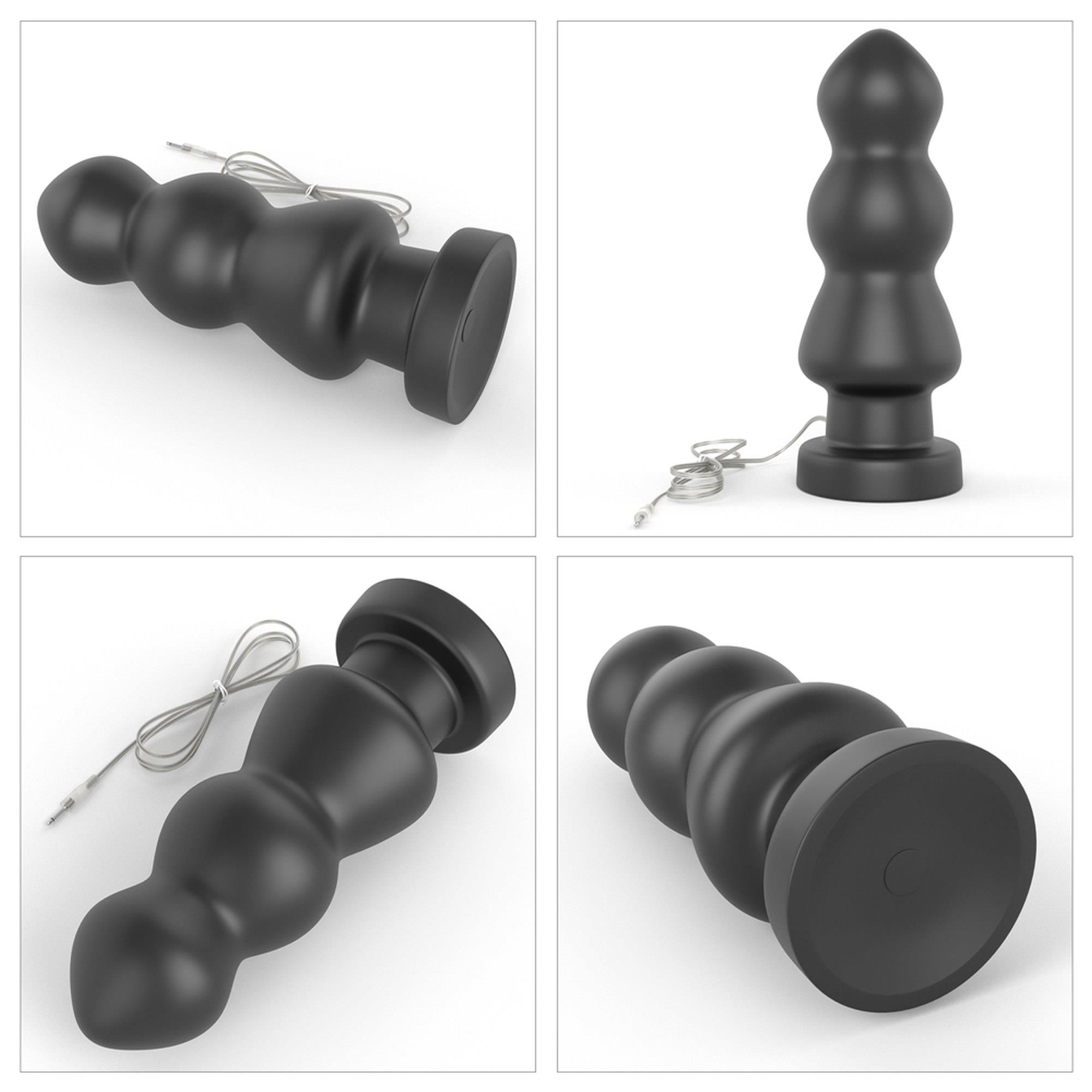 Анальна пробка LoveToy King Sized Vibrating Anal Rigger, 20 см (чорний)