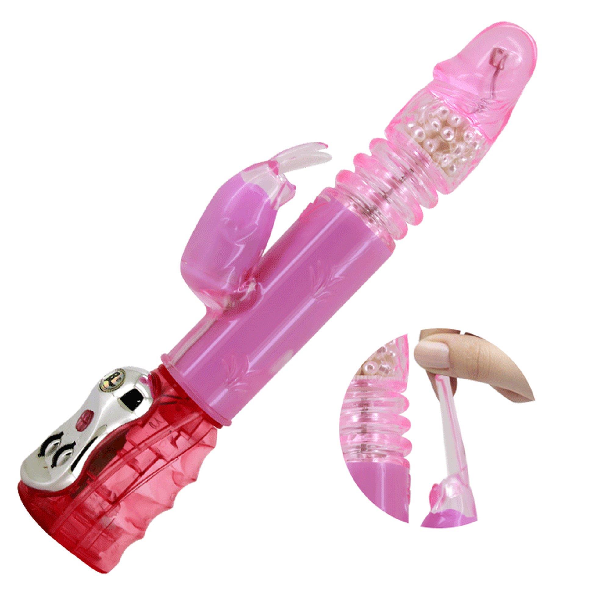 Вибратор-кролик Baile Flirt Rough, 29 см (розовый)