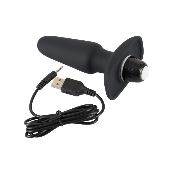 Korek analny Sweet Smile Rechargeable Butt Plug, 14 cm (czarny)