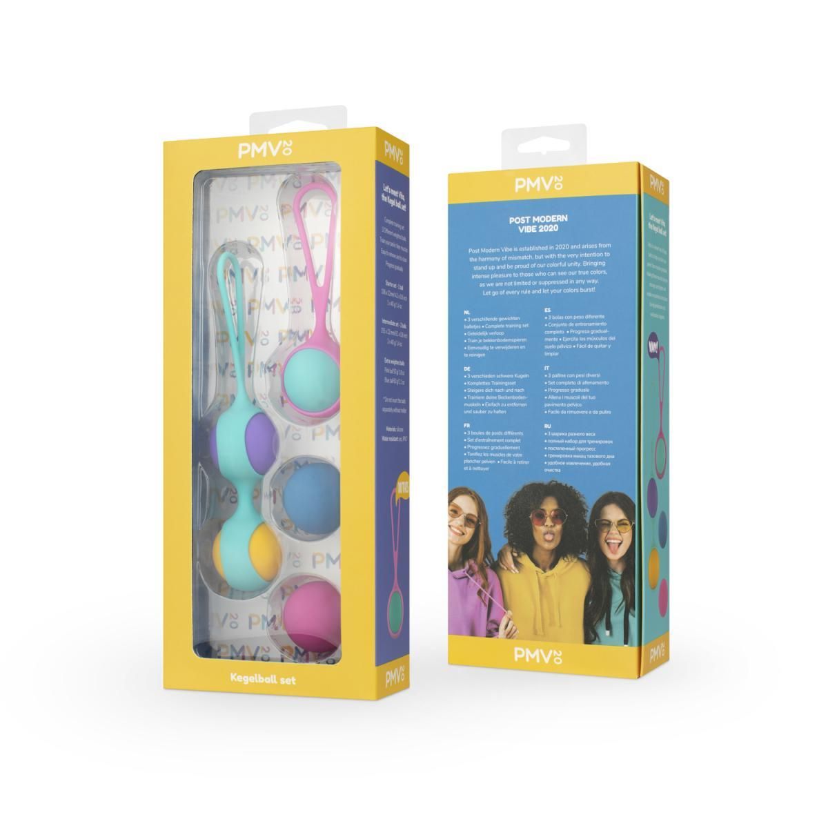 Набор вагинальных шариков PMV20 Vita Kegel Ball Set, 7 шт (мульти)