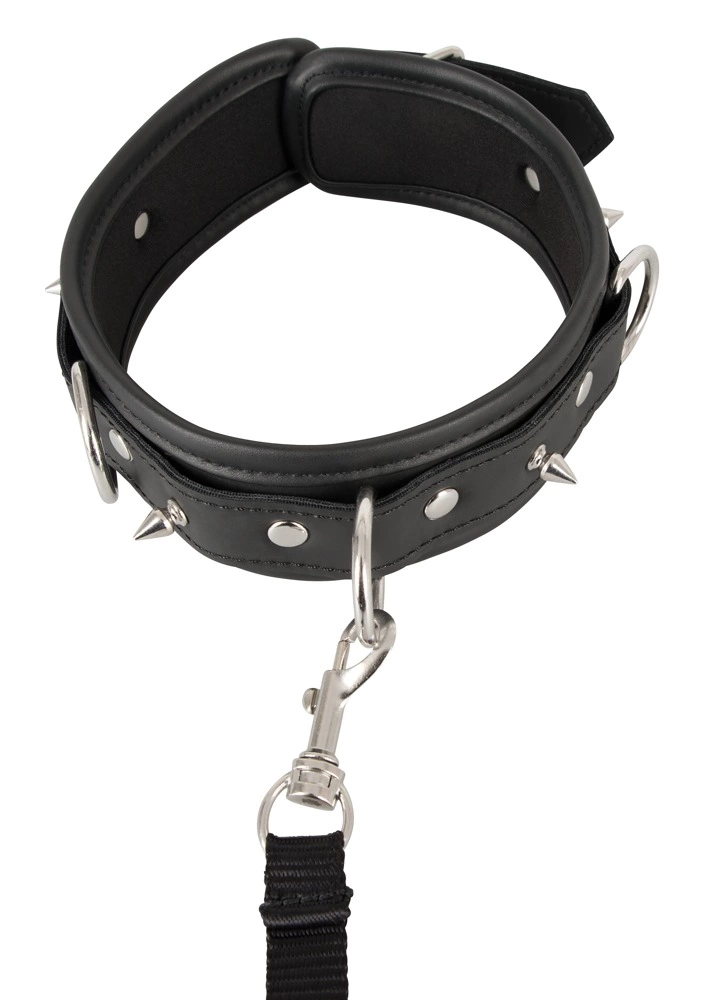 Нашийник з повідцем Vegan Fetish Collar Vegan (чорний)
