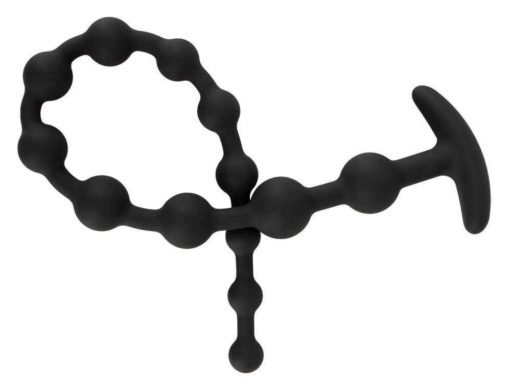 Анальная цепочка Black Velvets Anal Beads, 50 см (черный)