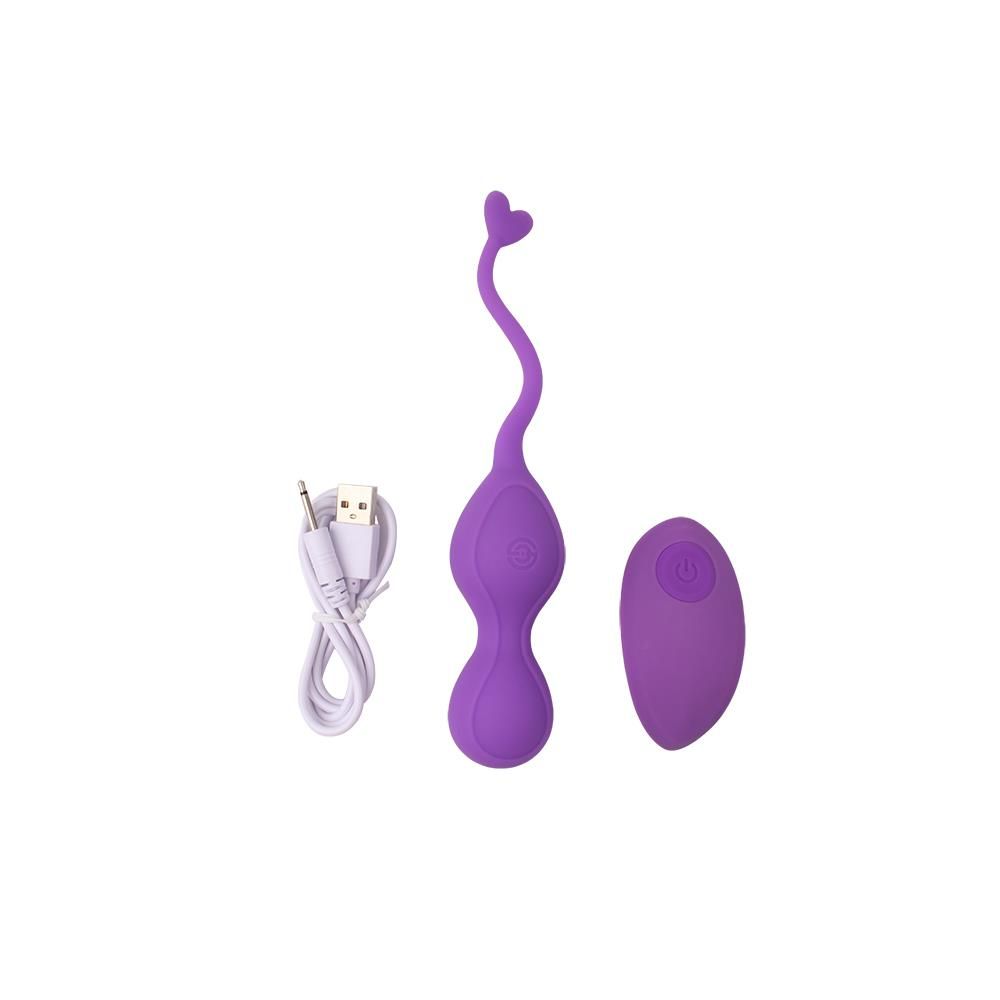 Виброяйцо M-Mello Heart Waves Bullet, 18,5 см (фиолетовый)