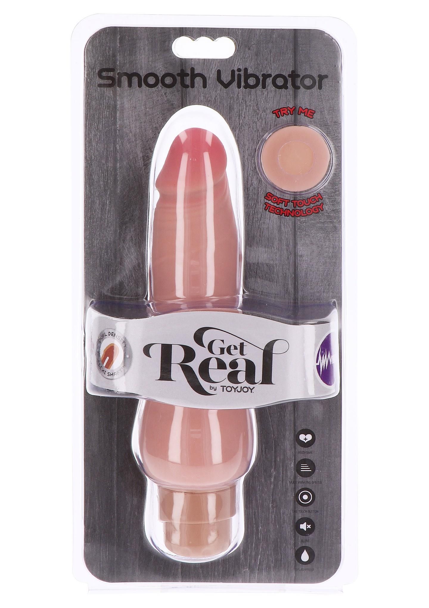Вібратор Get Real Dual Density Smooth, 22.5 см (тілесний)