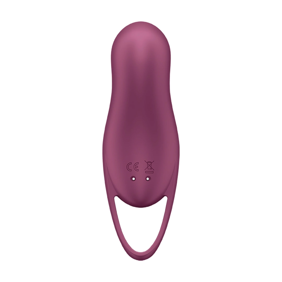 Вакуумный стимулятор клитора с вибрацией Satisfyer Pocket Pro 1 (бордовый)