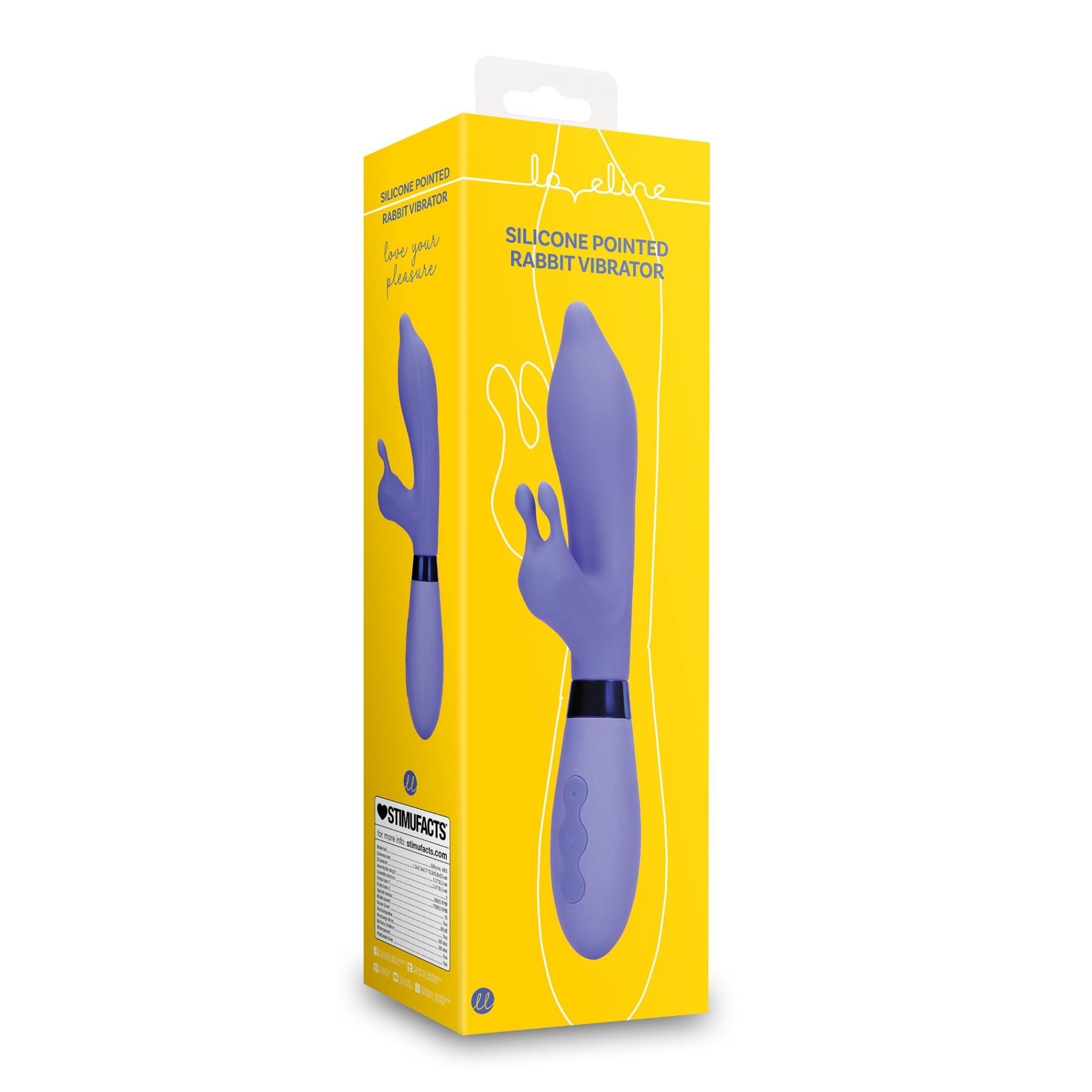 Вибратор-кролик Loveline Pointed, 22 см (фиолетовый)