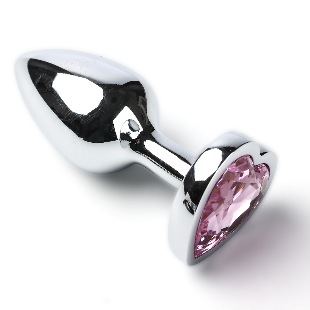 Korek analny z kryształkiem Simply Pleasure S, 7 cm (jasnoróżowy)