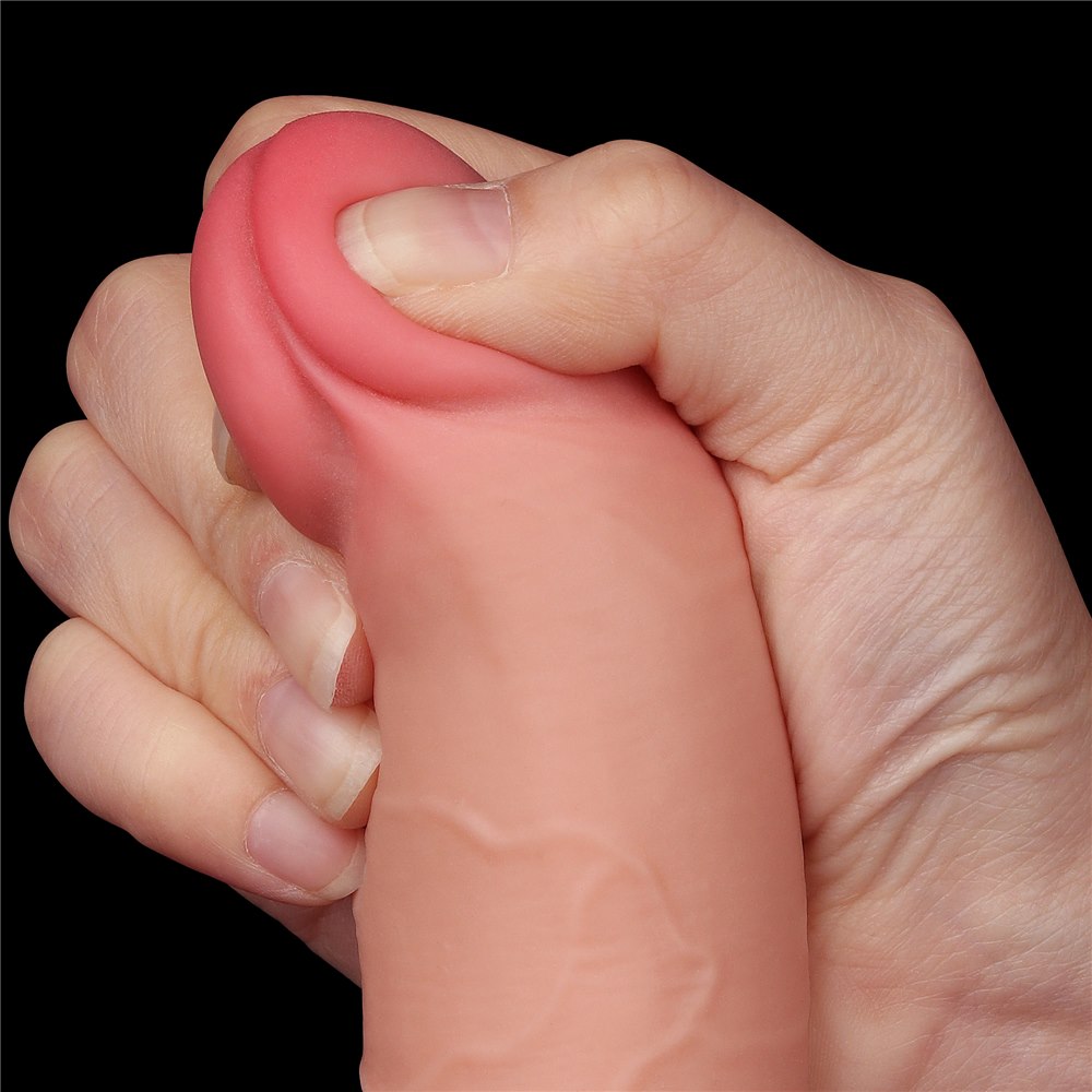 Фаллоимитатор Sliding-Skin Dual Layer Dong 7.5'', 19.5 см (телесный)