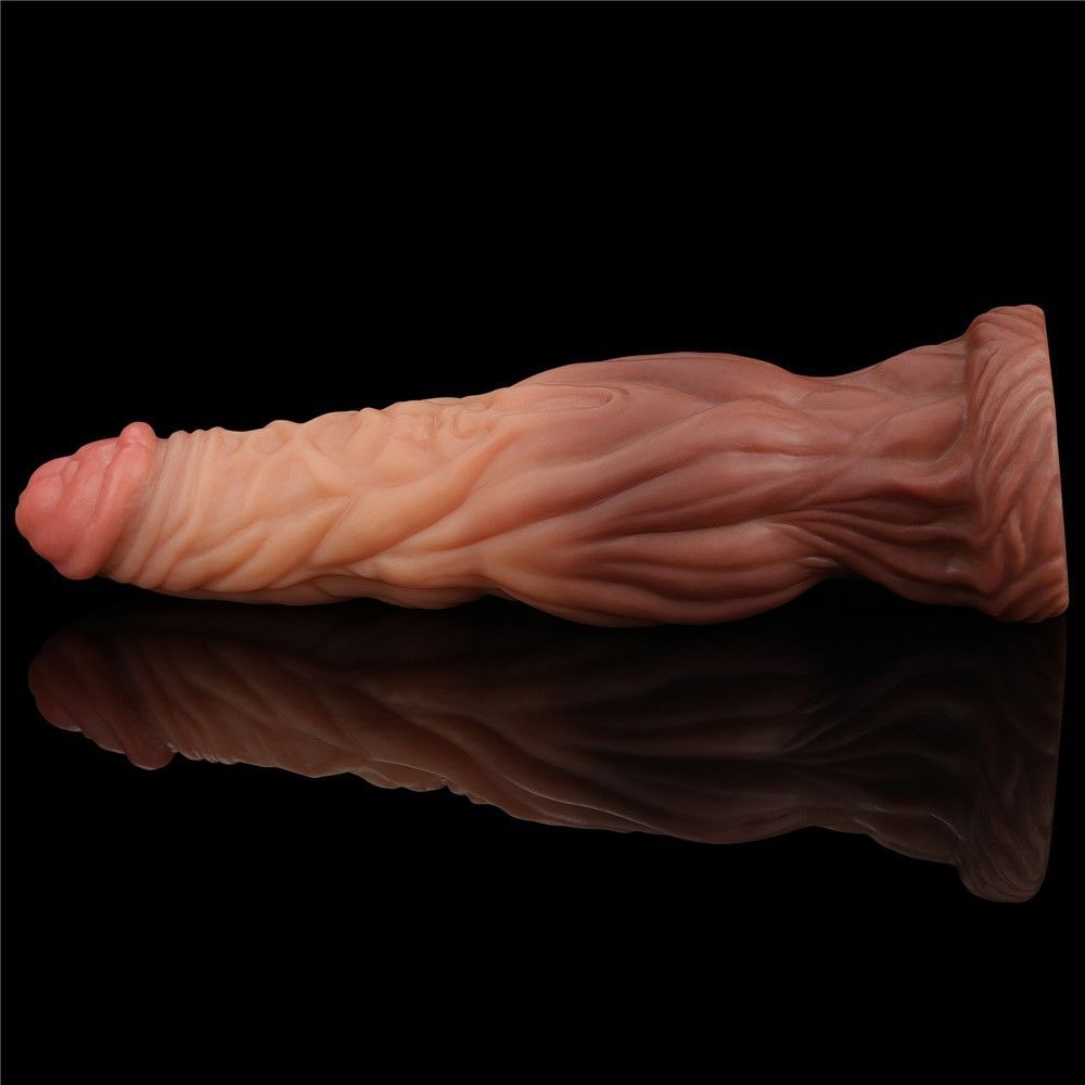 Фаллоимитатор Dual-Layered Silicone 9.5" Nature Cock, 24.5 см (коричневый)
