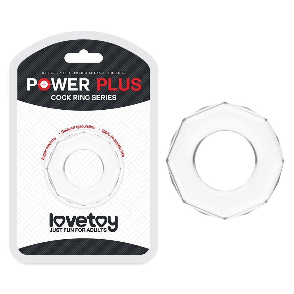 Эрекционное кольцо Lovetoy Power Plus Cock Ring Series (прозрачный)