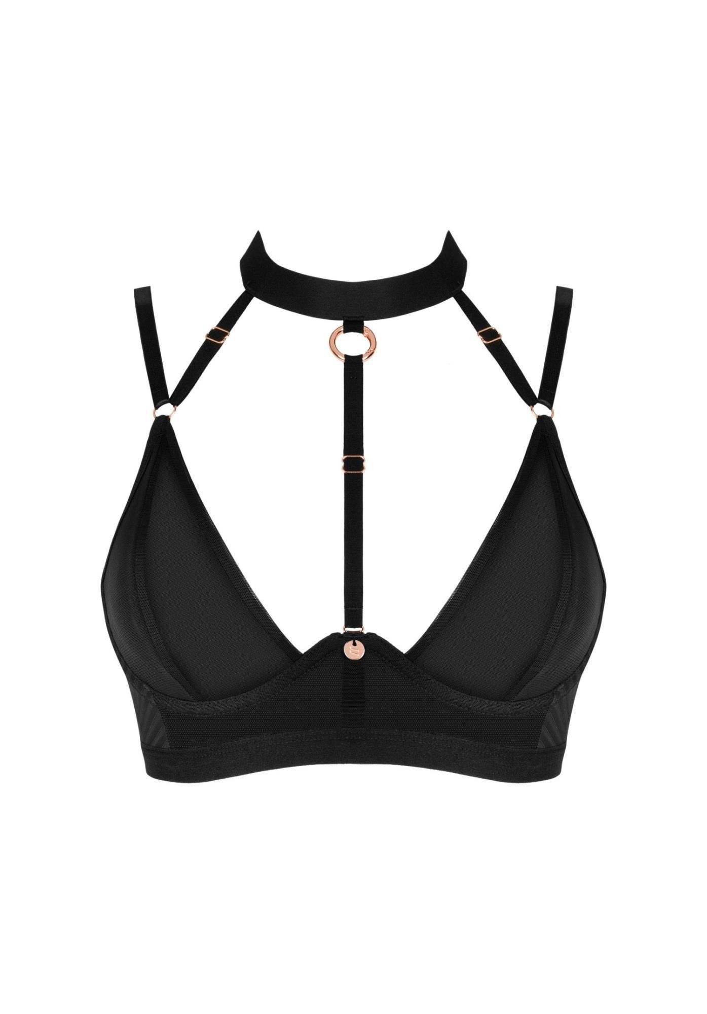 Бюстгальтер Obsessive Brasica, XS/S (черный)