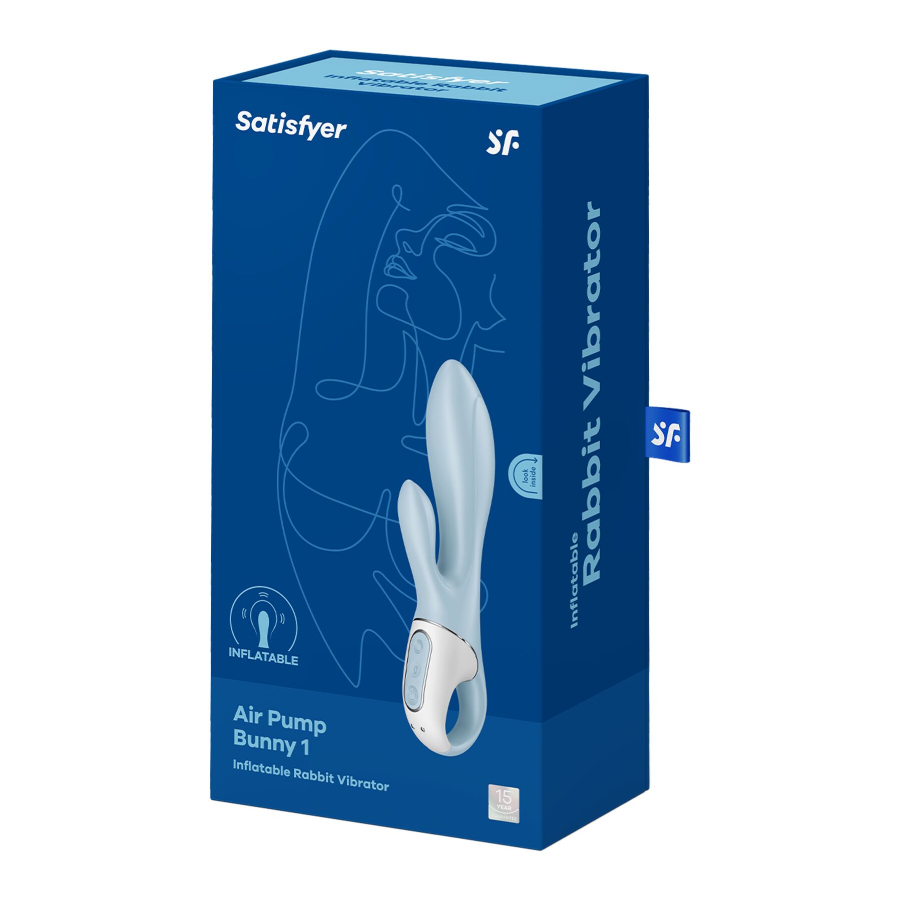 Вибратор-кролик Satisfyer Air Pump Bunny 1, 20 см (голубой)