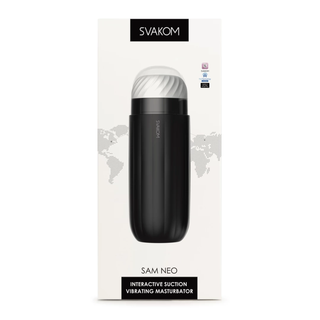 Masturbator z wibracjami Svakom Sam Neo (biały)