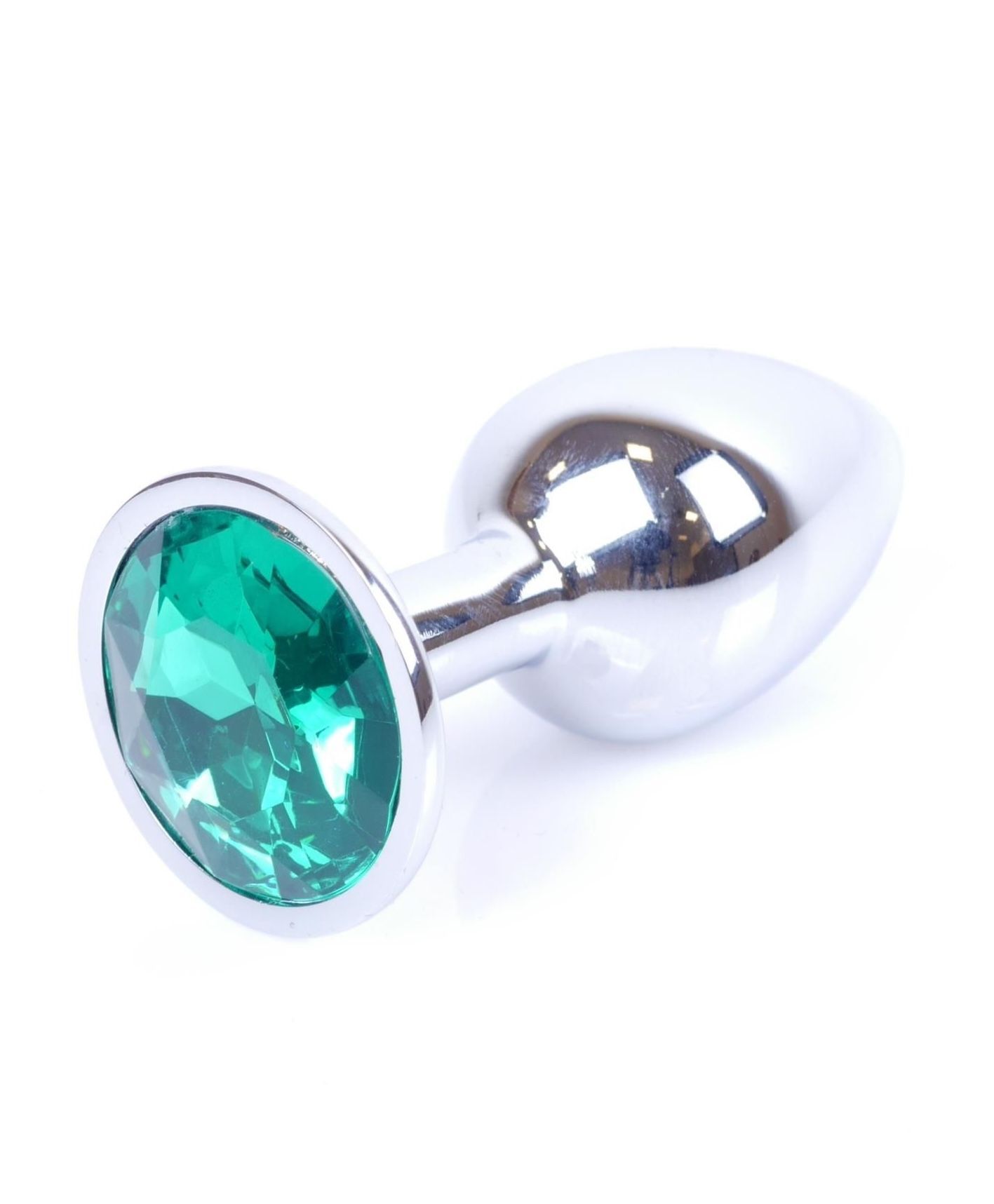 Korek analny MyLove Toys Jewelry Silver Plug, 7 cm (zielony)