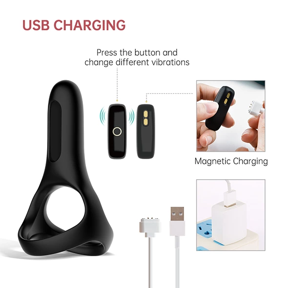 Эрекционное кольцо Magic Motion Fun Town Rise, 9 см (черный)