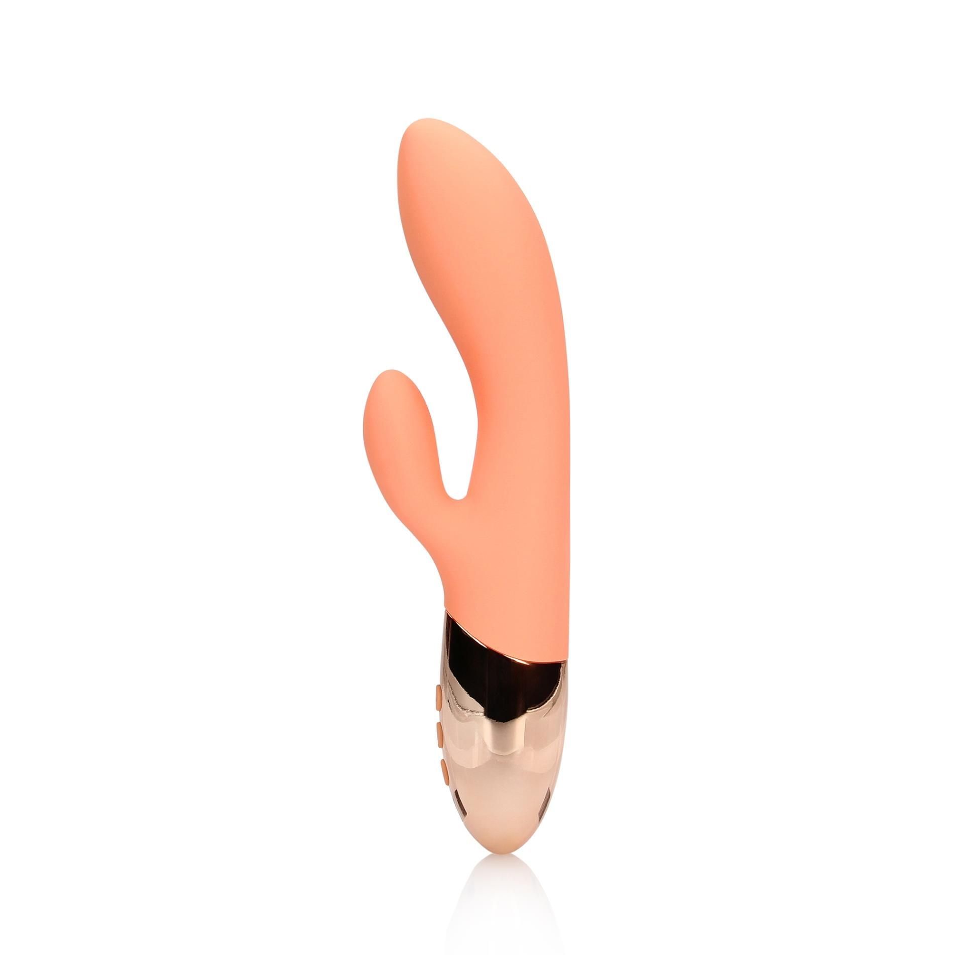 Вибратор-кролик Loveline Ultra Soft Silicone, 22 см (оранжевый)