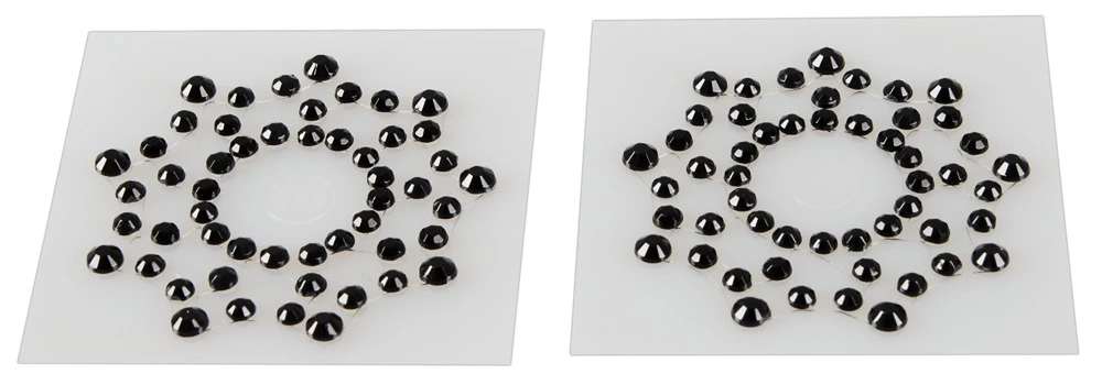 Украшение для сосков Cottelli Collection Nipple Stickers Star, 2 шт (черный)