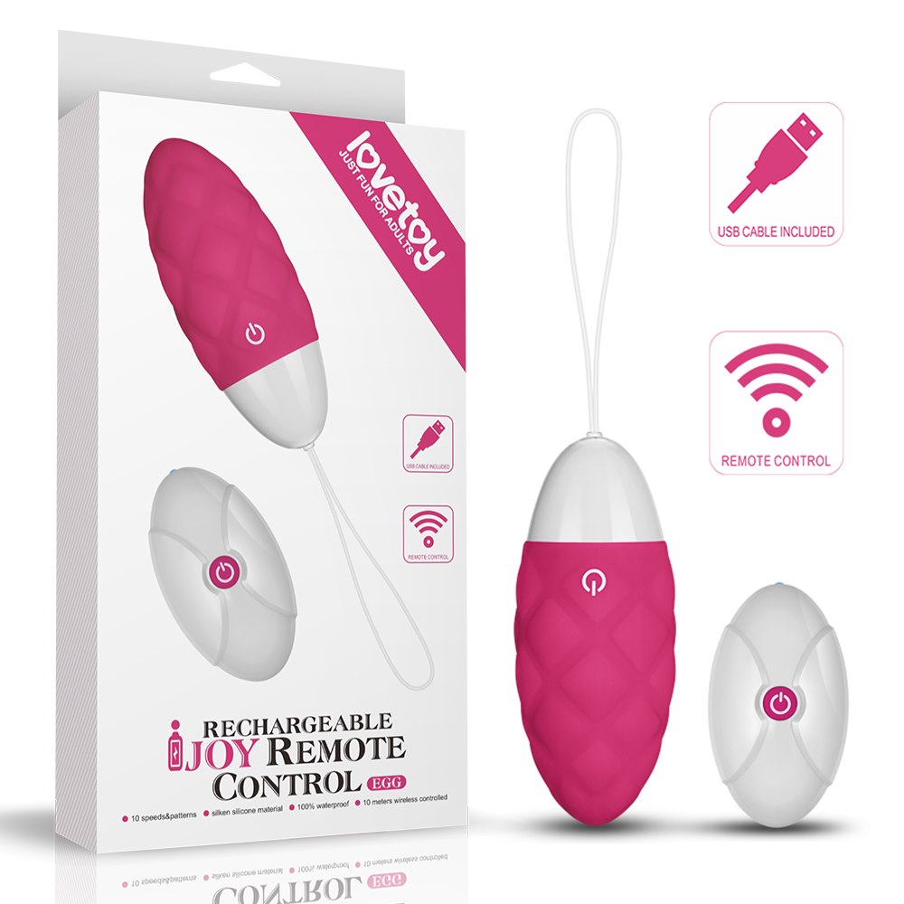 Виброяйцо Lovetoy IJoy Wireless Rechargeable Remote Control Egg, 8 см (розовый)