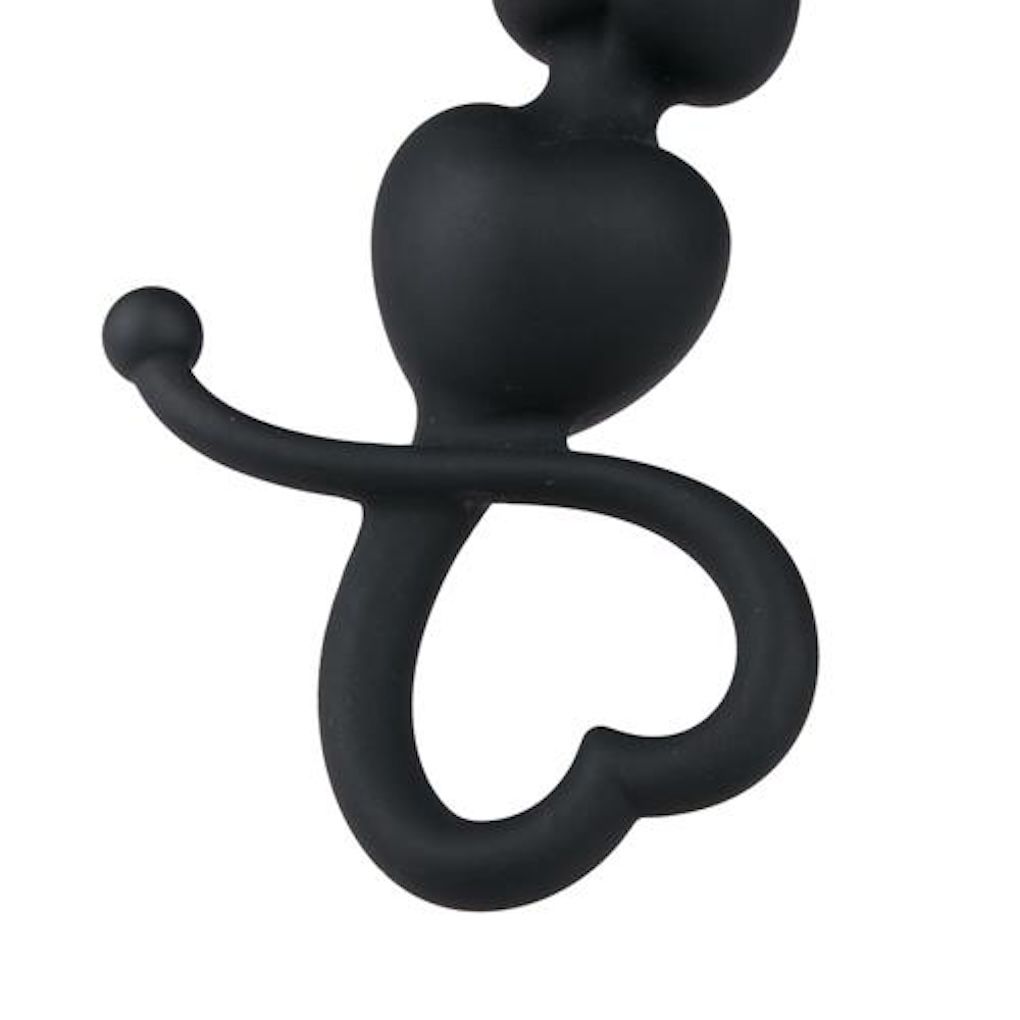 Анальная пробка EasyToys Uchwyt Serce, 18.5 см (черный)