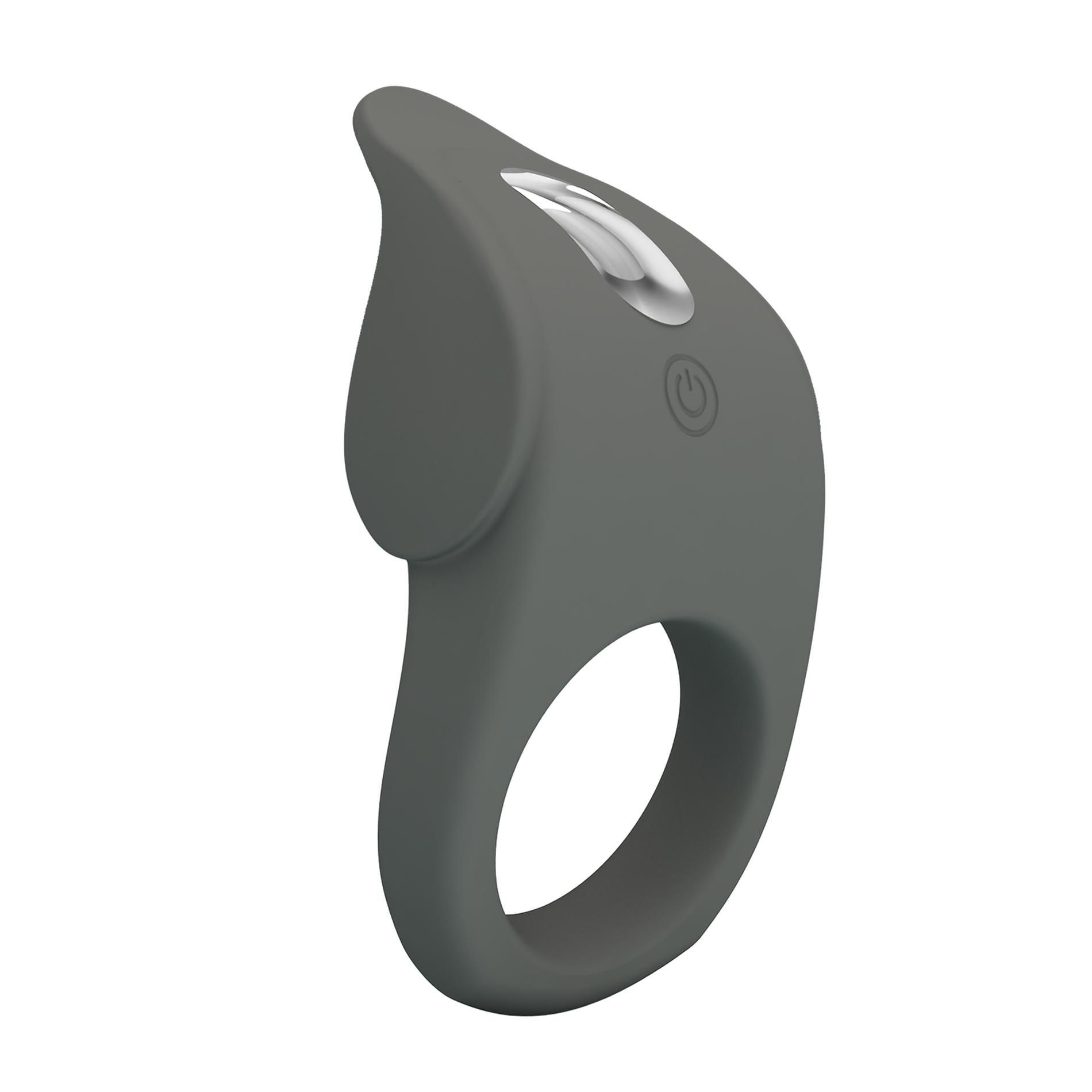 Виброкольцо Pretty Love Master ring, 8,7 см (серый)