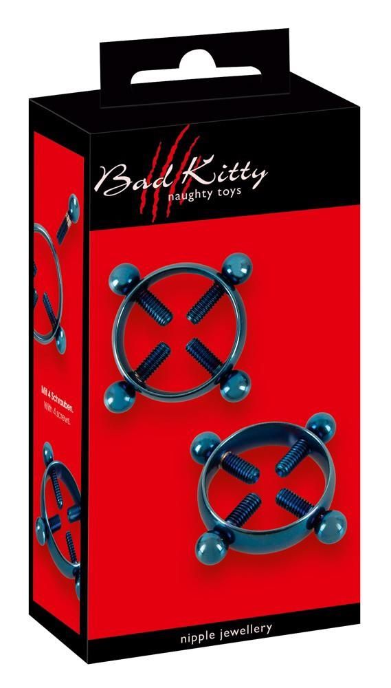 Зажимы на соски Bad Kitty Nipple Jewellery (синий)