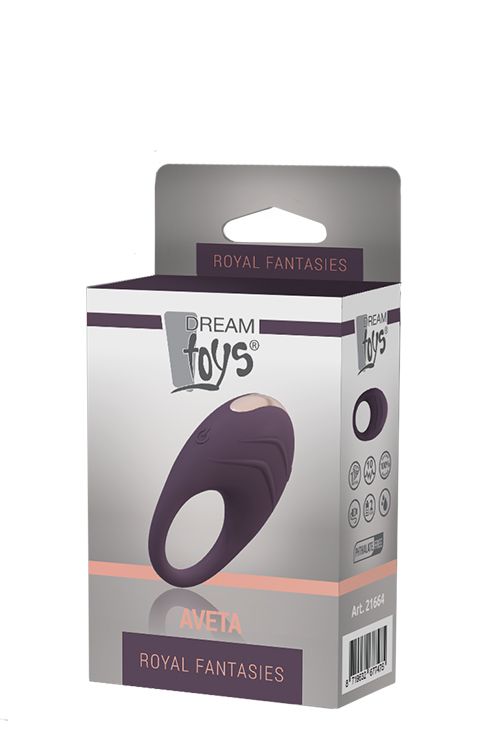 Эрекционное кольцо с вибрацией Dream Toys Aveta, 7 см (пурпурный)