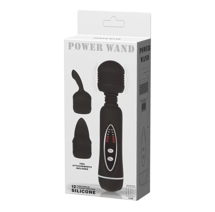 Вибромассажер LyBaile Power Wand, 20 см (черный)