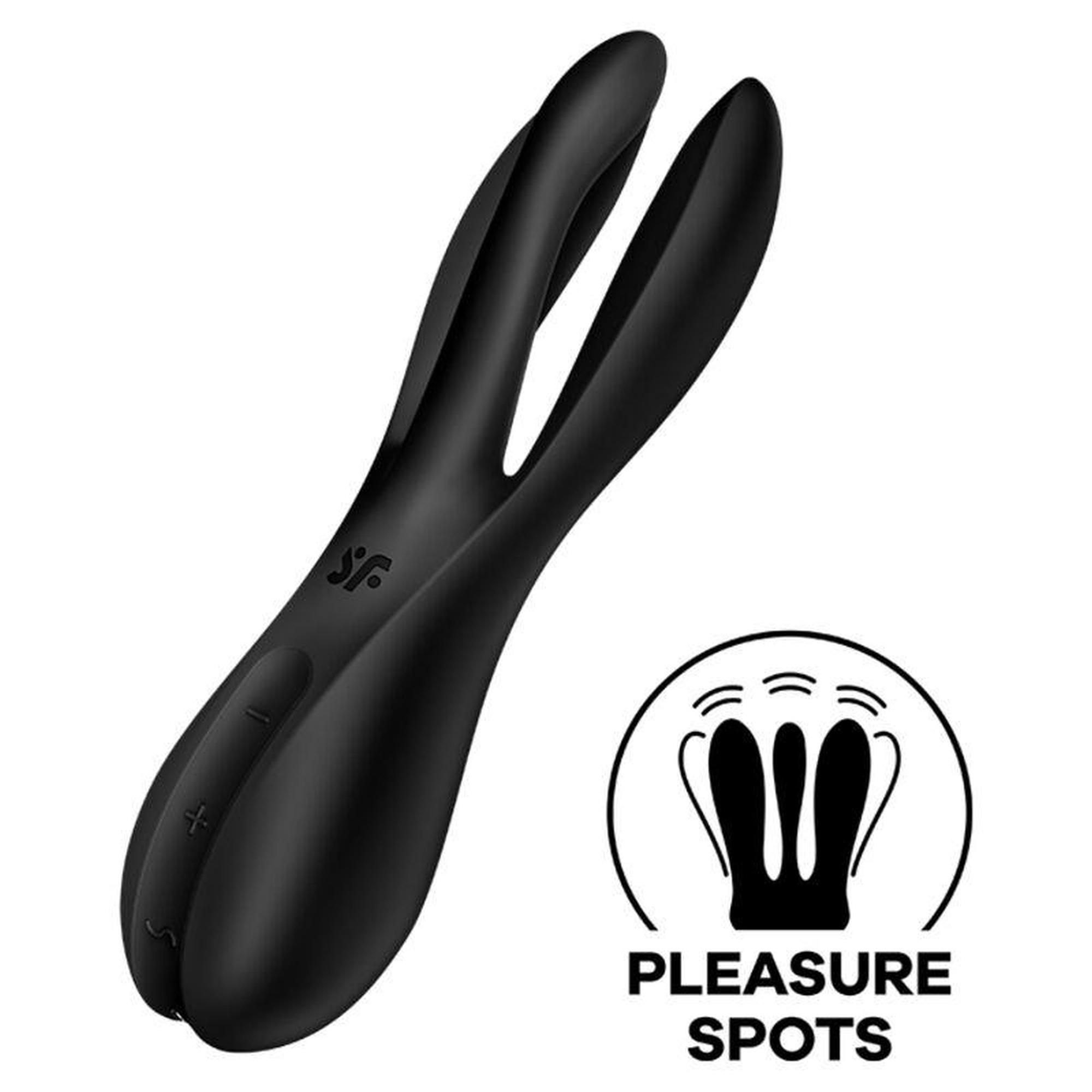 Вибратор Satisfyer Threesome 2, 14 см (черный)