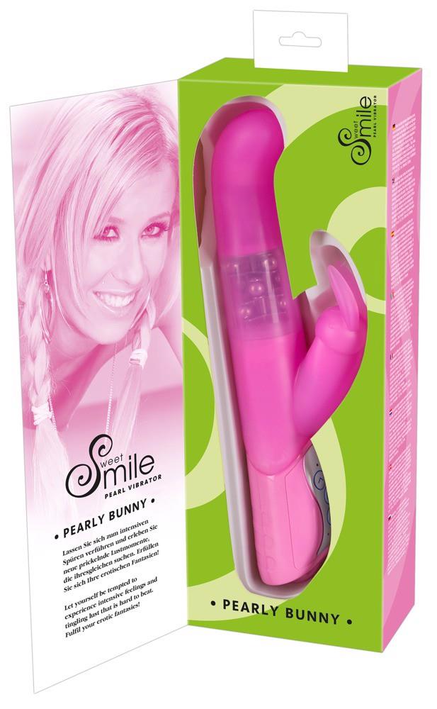 Вибратор-кролик Smile Pearl Bunny, 26 см (розовый)