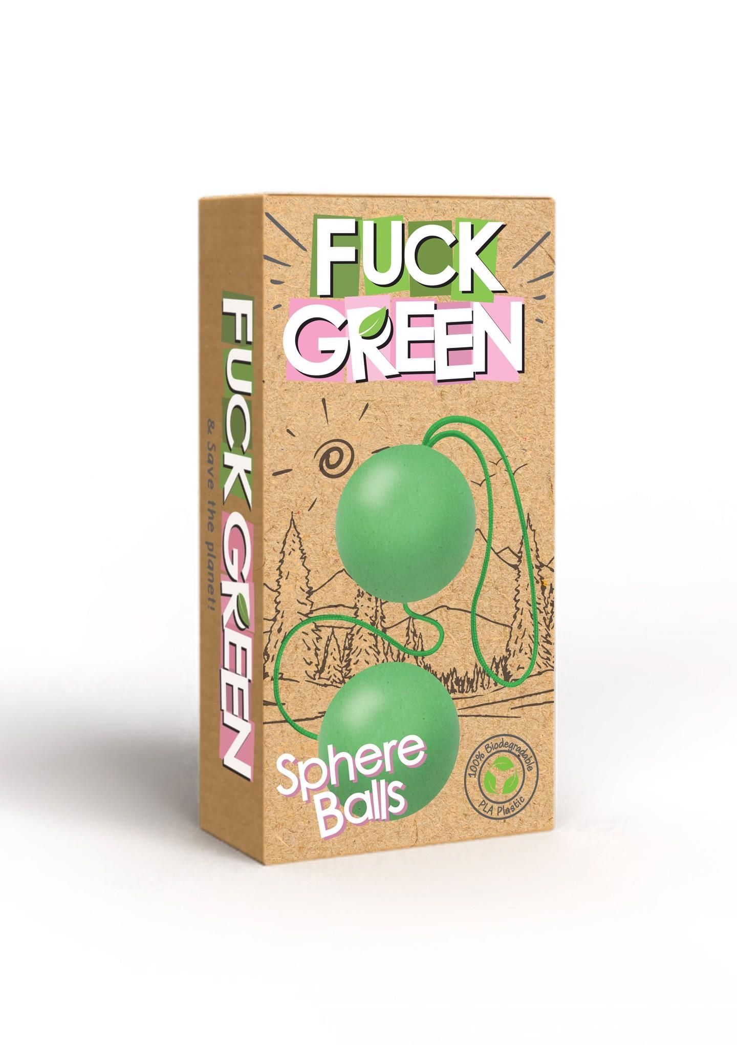 Вагинальные шарики Fuck Green Sphere Balls, 3,2 см (зеленый)