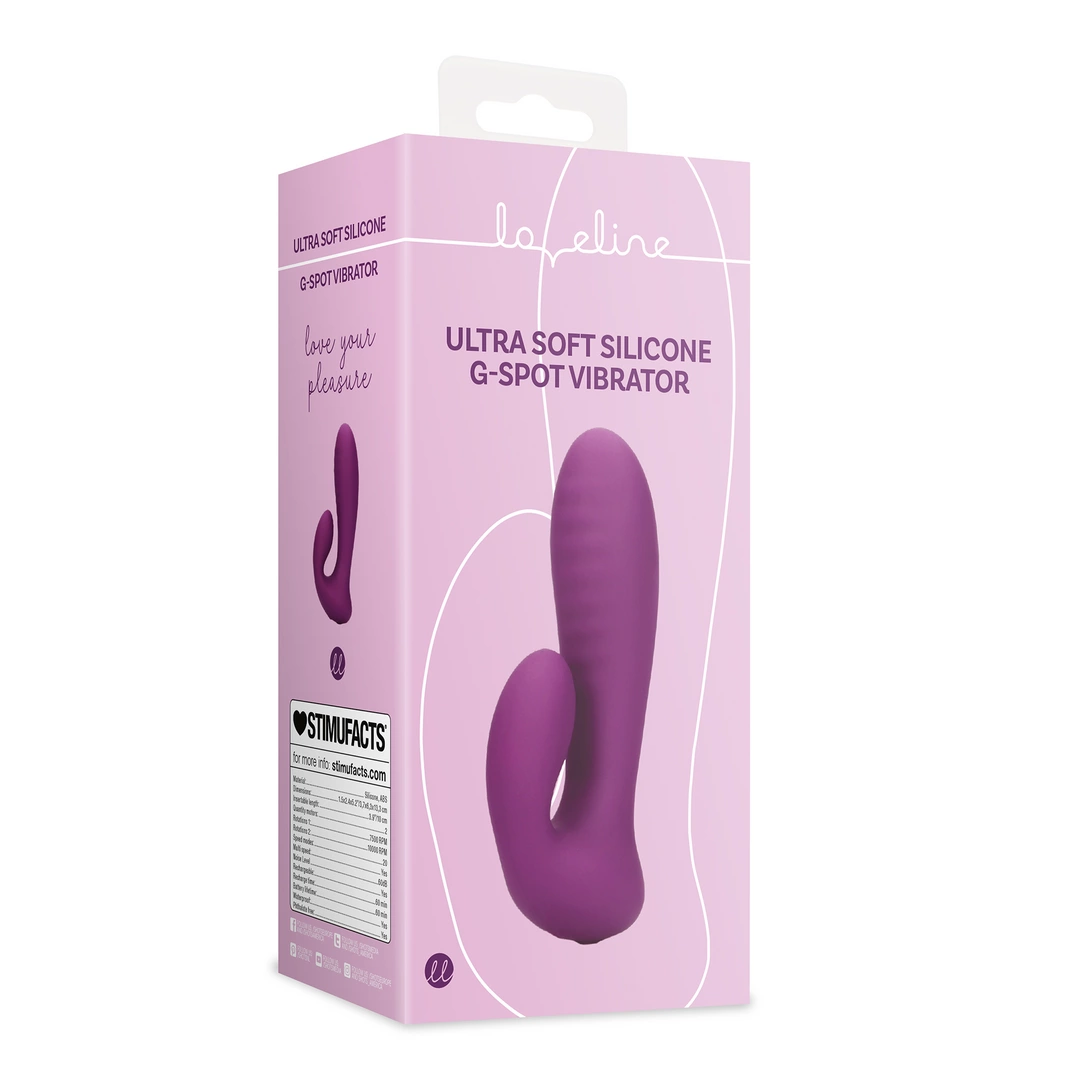 Вибратор Loveline Ultra Soft G-Spot, 13.3 см (фиолетовый)