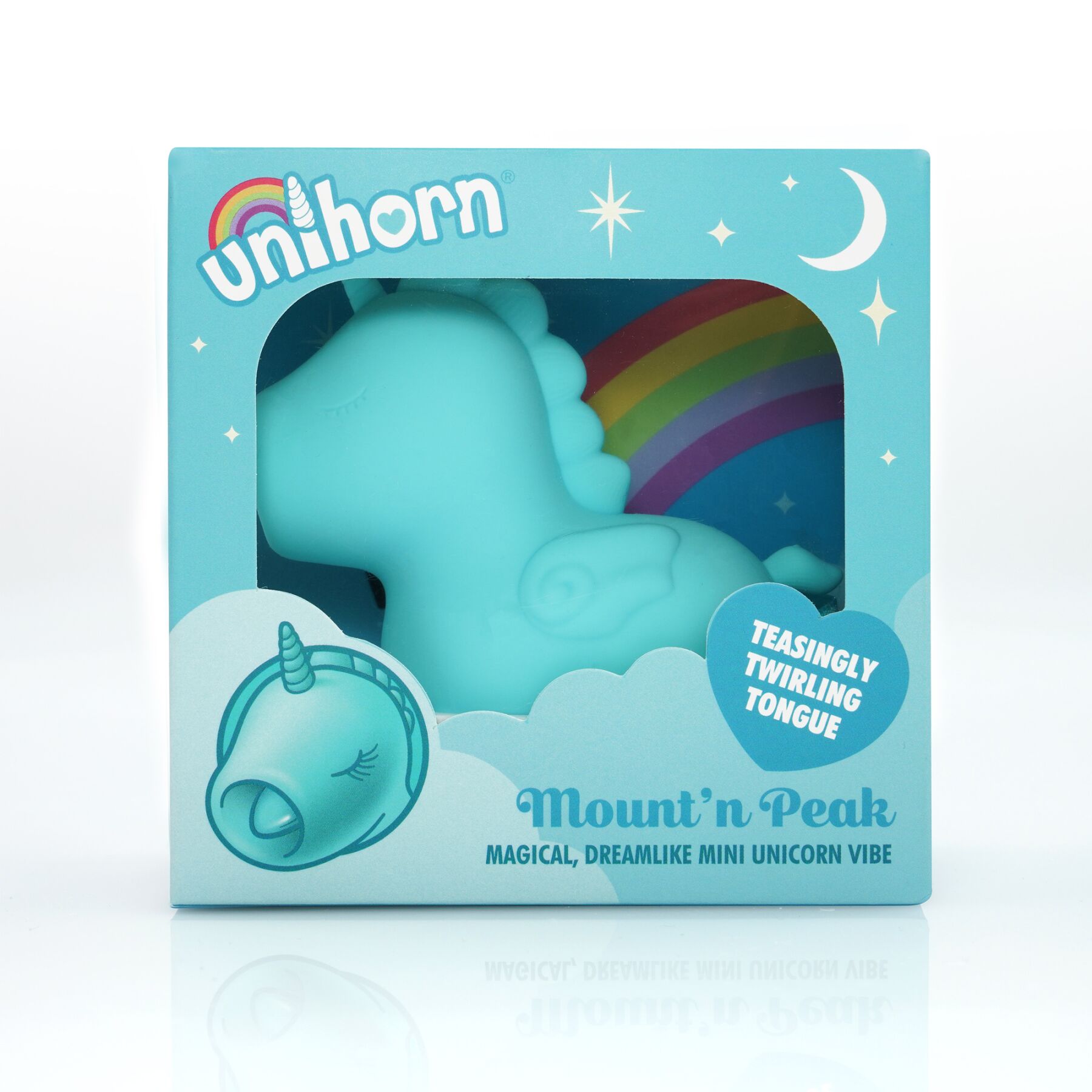 Вибратор для клитора Unihorn Mount’n Peak, 9 см (голубой)