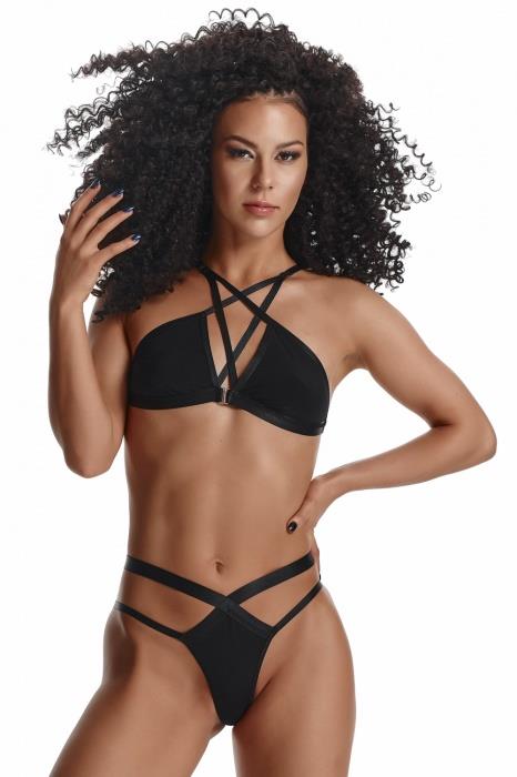 Комплект белья Demoniq LadyX Casilda, M (черный)
