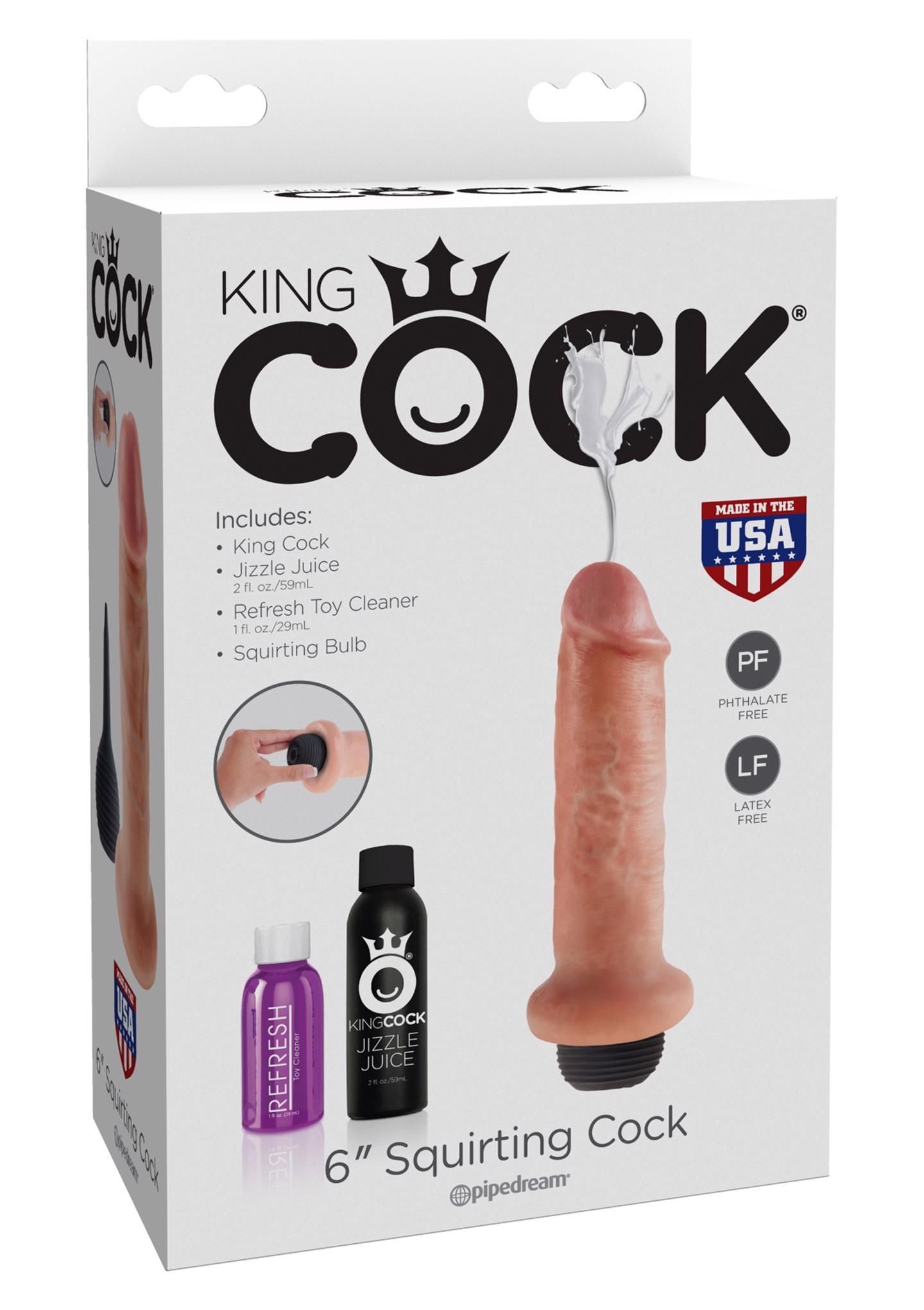 Фаллоимитатор с эякуляцией Pipedream Squirting Cock, 17,8 см (телесный)