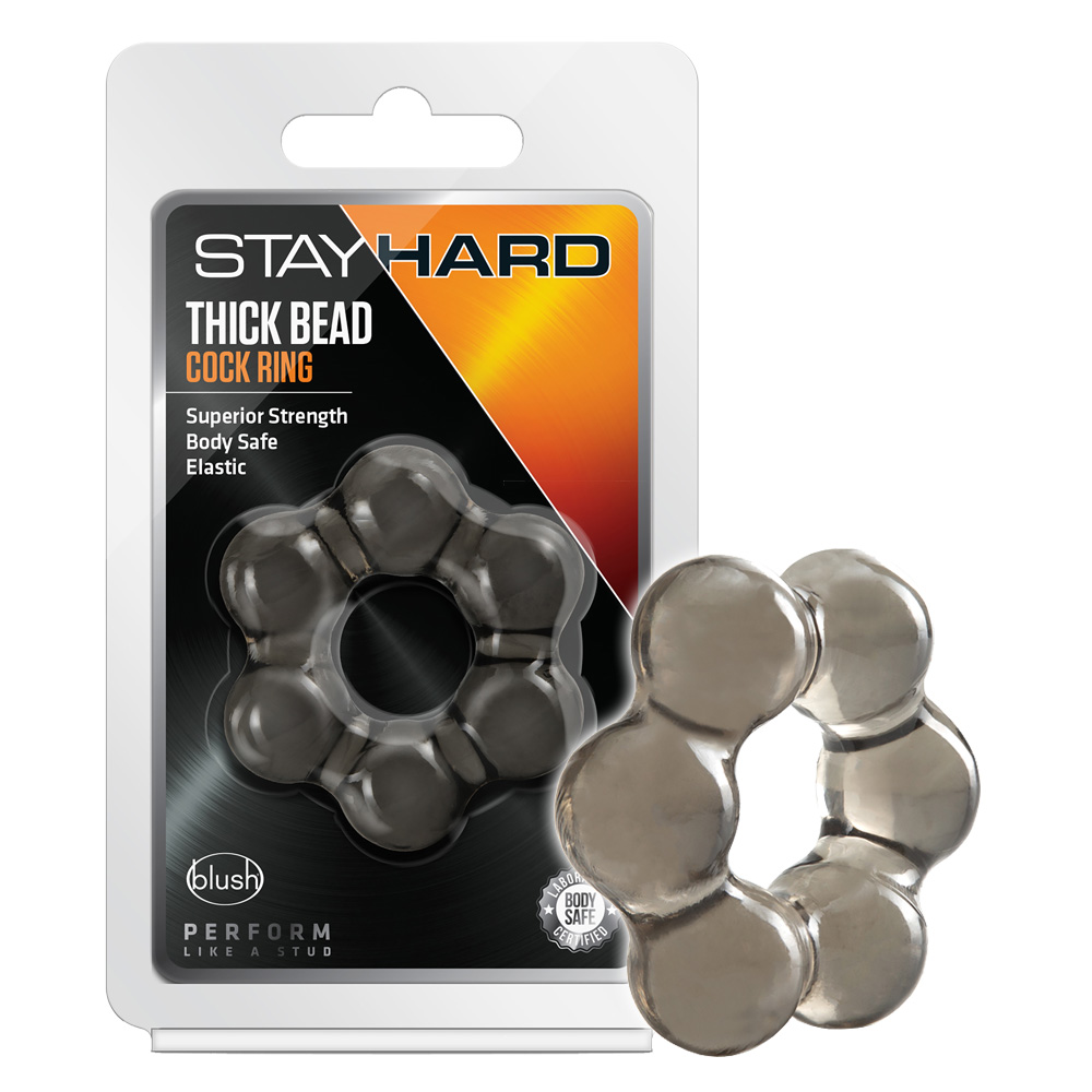 Ерекційне кільце Blush Stay Hard Thick Bead, 5 см (чорний)