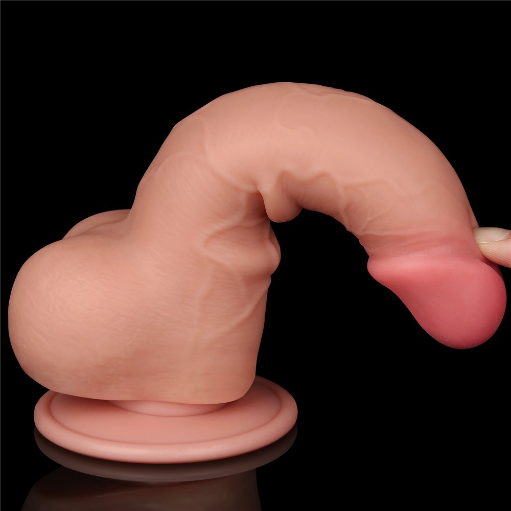 Фаллоимитатор Sliding-Skin Dual Layer Dong 7.5'', 19.5 см (телесный)
