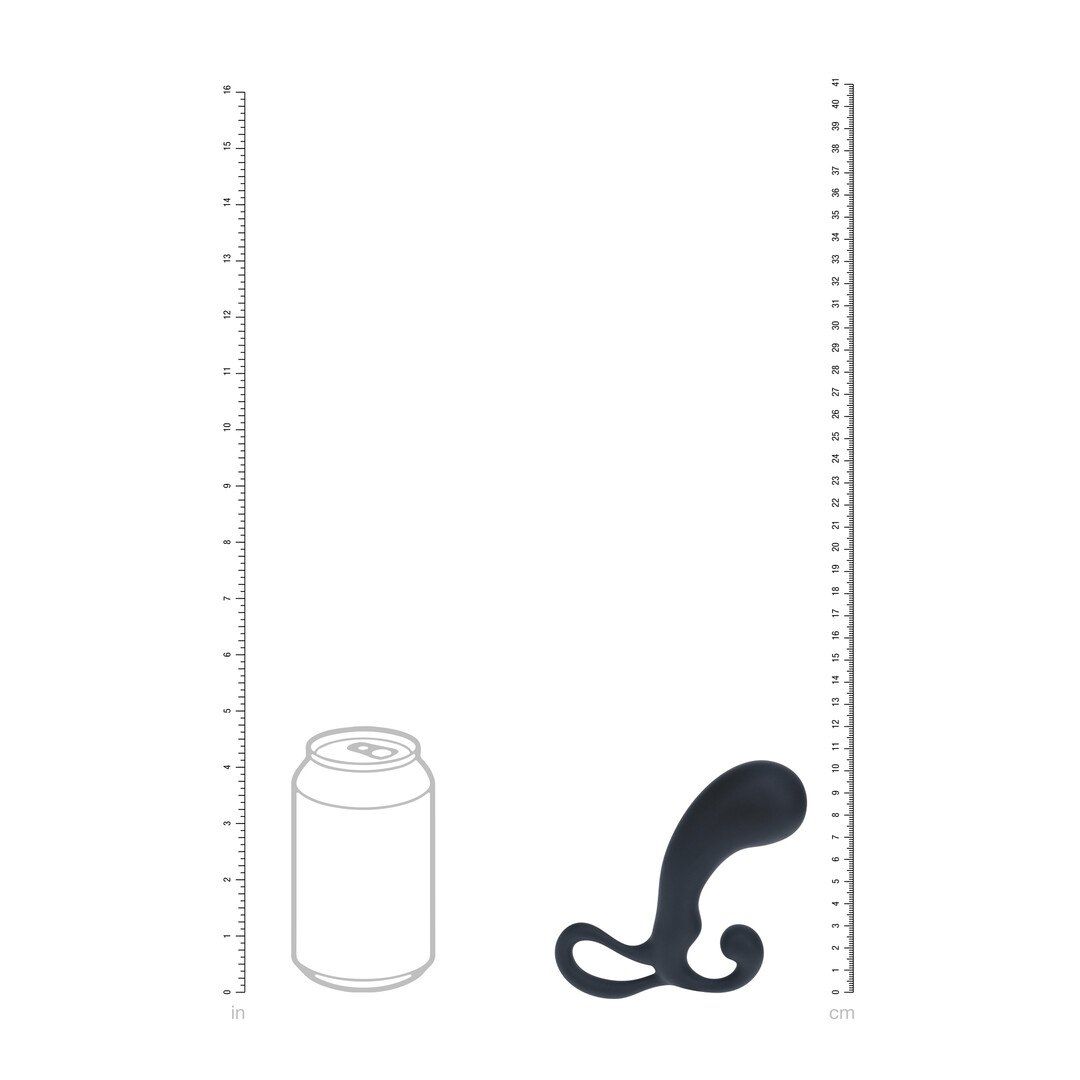 Стимулятор простаты Levelz Bulb with Loop M, 13 см (черный)