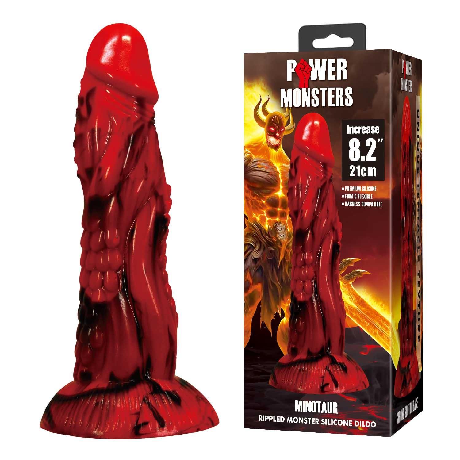 Фаллоимитатор Power Monsters Minotaur, 21 см (мульти)