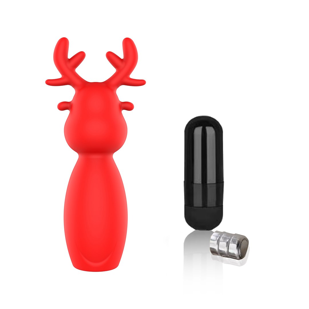 Вибратор для клитора Sweet Play Mini Reindeer Vibrator A10, 8.8 см (красный)