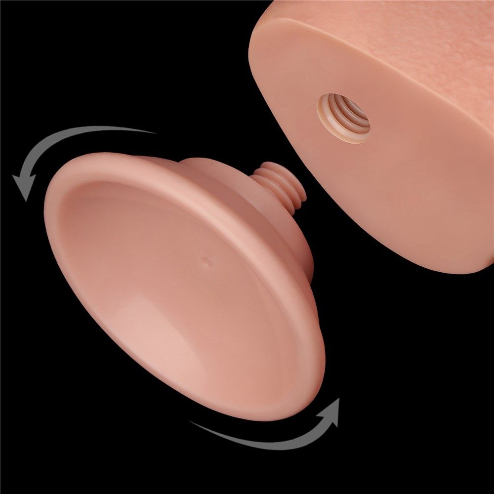 Фаллоимитатор Sliding-Skin Dual Layer Dong 9.5'', 24 см (телесный)