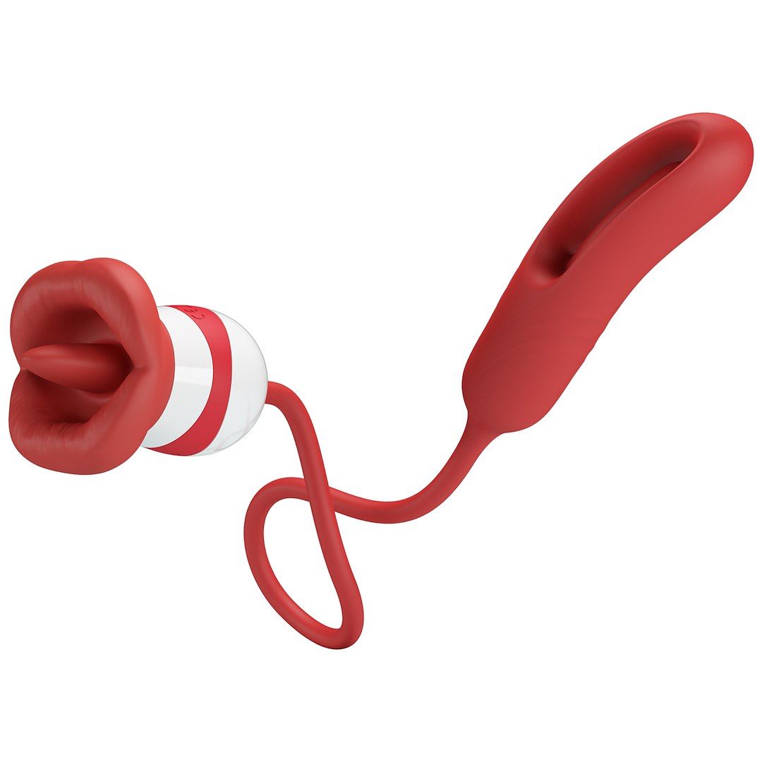 Вибромассажер Pretty Love Romance Alyss (красный-белый)